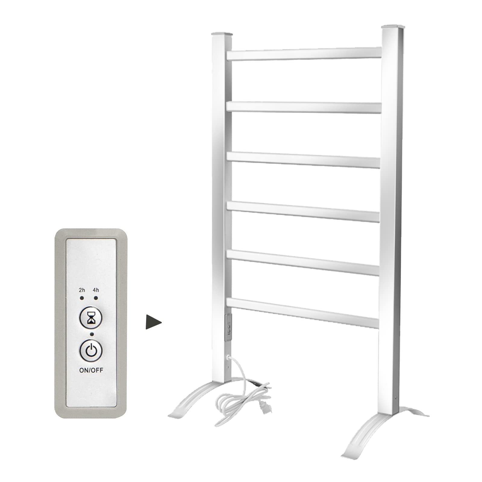 Premium Electric Towel Warmer for Bathroom - 6-Bar Heated Towel Rack with Timer & Wall Mounted Plug-in Design - Perfect for Spa, Luxury Hotels, and Cozy Home Bathrooms - Fast Drying & Warm Towels for Ultimate Comfort
