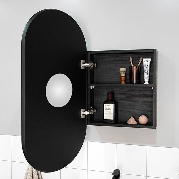 ADP 450mm Wall Mounted Pill Shaving Cabinet with Mirror - Perfect for Bathroom Storage & Organization | Space-Saving Medicine Cabinet for Razors, Toiletries & Essentials