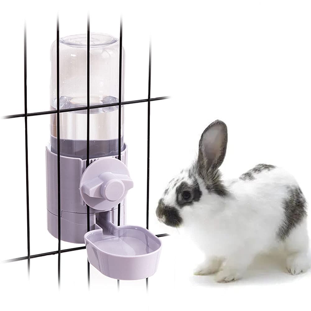 17oz Rabbit Water Bottle - Hanging Automatic Small Pet Water Dispenser for Bunny, Cat, Ferret - Perfect for Cages, Travel & Indoor Use