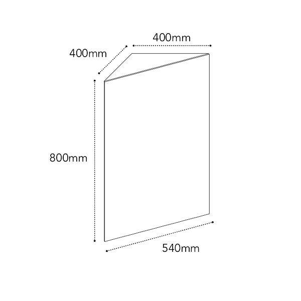 ADP Glacier Corner Mirror Shaving Cabinet - 540mm Waterproof Bathroom Storage with LED Lighting | Perfect for Small Bathrooms & Vanity Organization