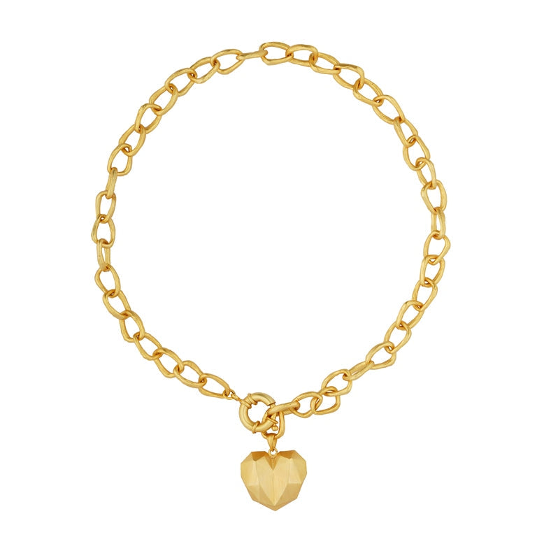 Heart Link Necklace and Stud Earrings Set - Romantic Jewelry Gift for Her | Perfect for Valentine's Day, Anniversary & Date Night