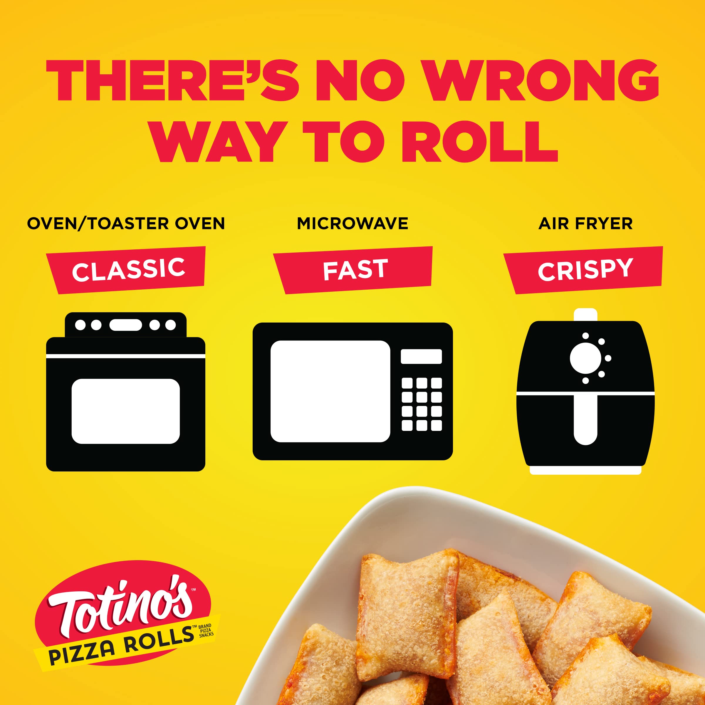 Totino's Pepperoni Pizza Rolls - 130 Count Frozen Snacks (63.5 oz) | Perfect for Parties, Game Nights & Quick Meals