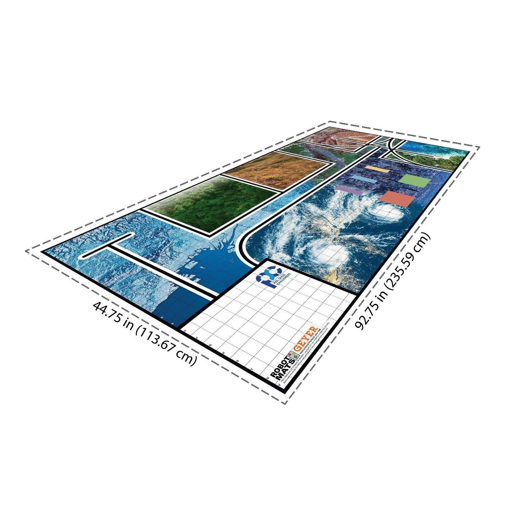 Geyer Robotics Challenge Mat for FLL Competition - Water-Resistant FLL Size Game Mat for FIRST LEGO League Events - Perfect for Practice, Tournaments & Team Training
