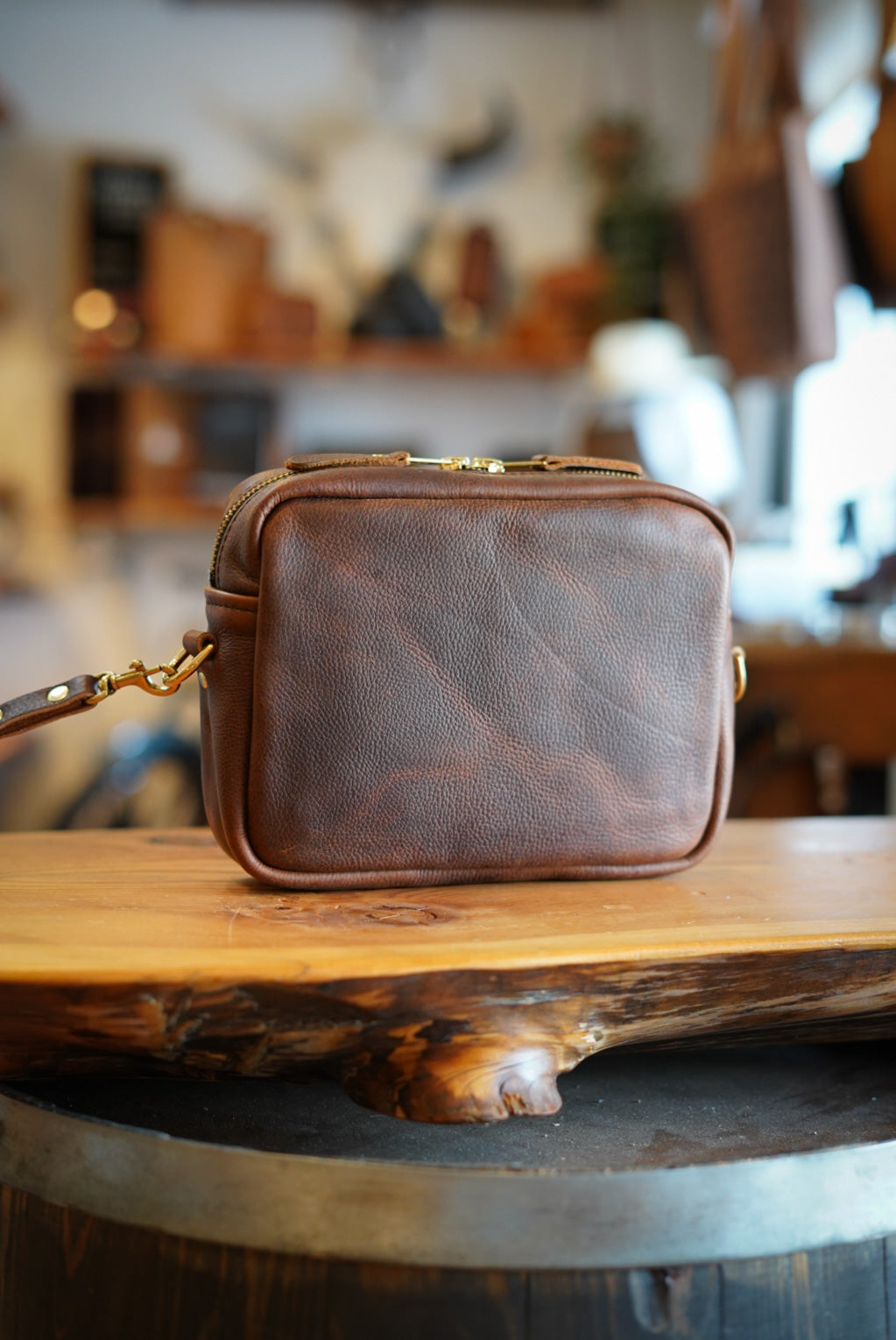 Premium Rectangle Crossbody Bag in Kodiak Brown - Stylish & Durable Leather Shoulder Purse for Women - Perfect for Work, Travel & Everyday Use
