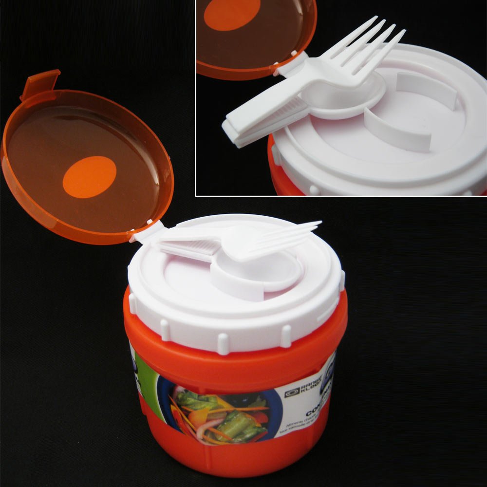 Microwave Safe Soup Bowl with Lid - Insulated Food Container for Ramen, Noodles & Soup - Includes Fork & Spoon - Perfect for Office Lunch, Dorm Meals & Quick Snacks