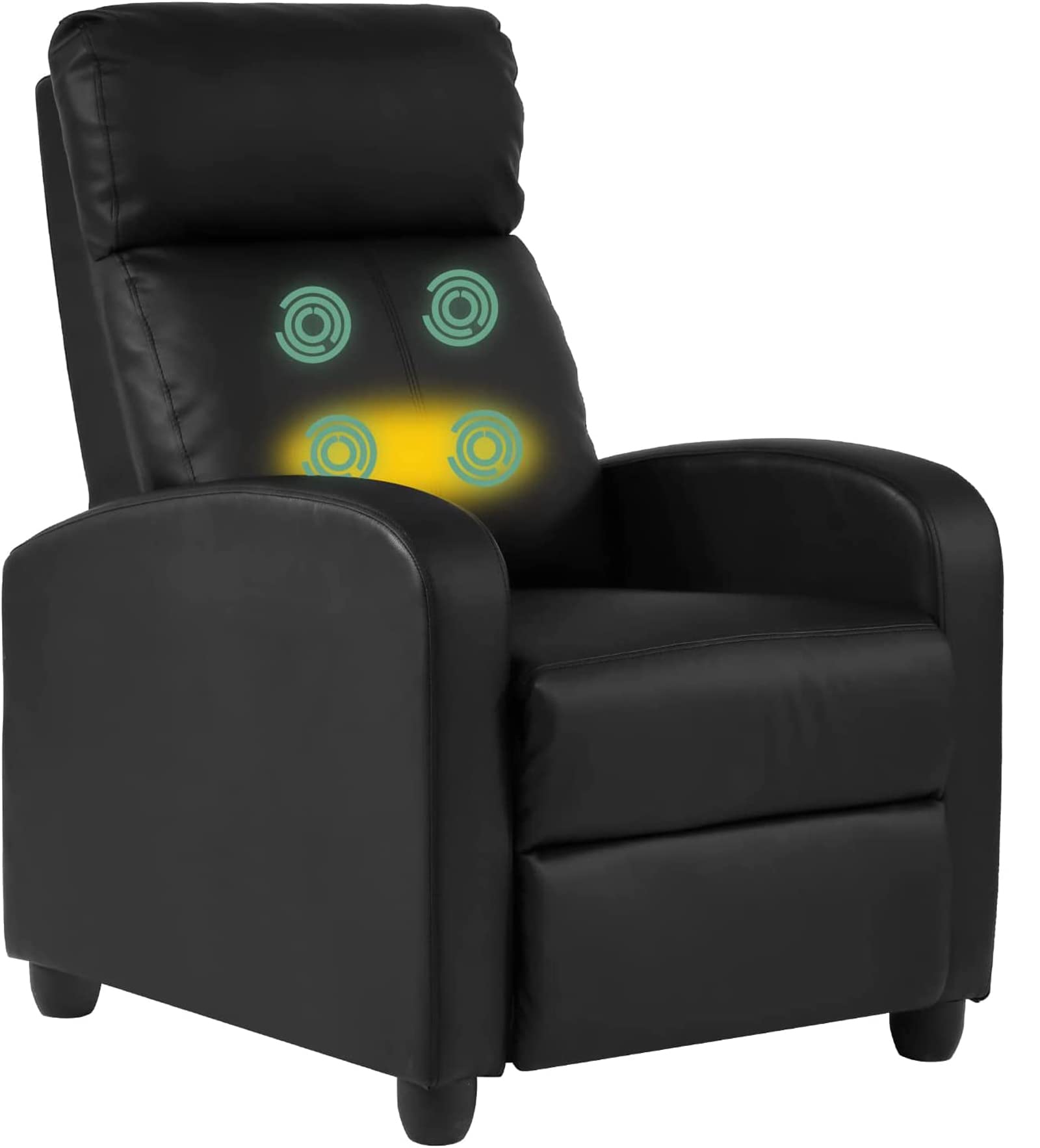 PU Leather Massage Recliner Chair for Adults - Ergonomic Home Theater Reclining Sofa with Padded Seat & Backrest - Perfect for Living Room, Home Theater & Lounge Relaxation