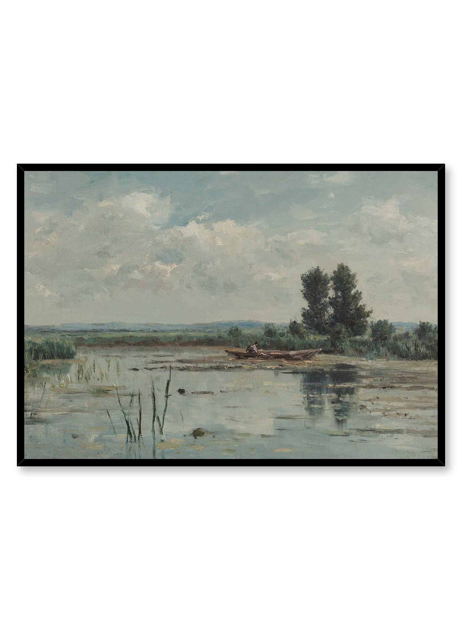 Lake Near Loosdrecht Landscape Art Poster - Stunning Watercolor Wall Decor for Living Room, Bedroom & Office