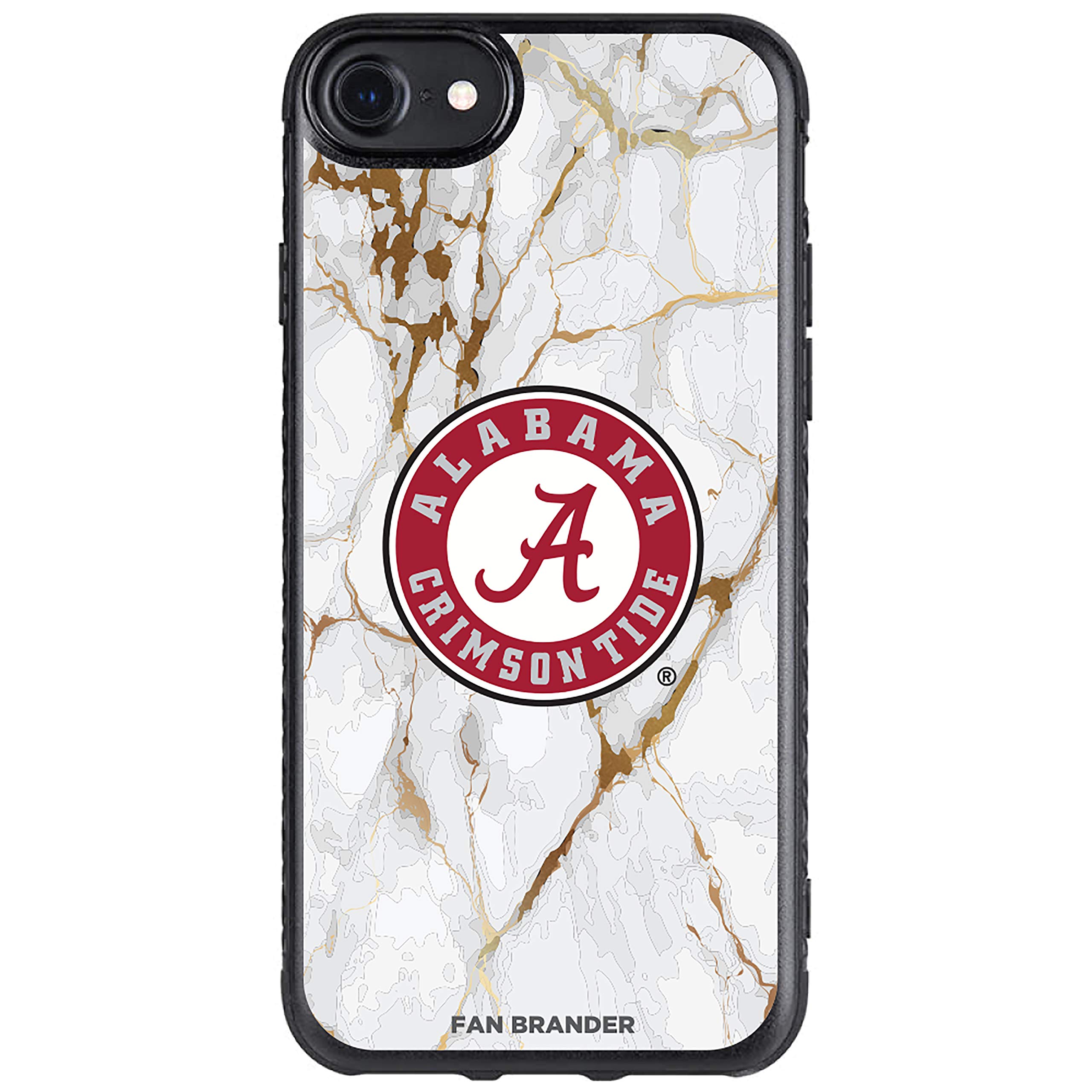 NCAA Fan Brander iPhone Case - White Marble Design for Apple iPhone | Durable Protection for School, Work & Game Days