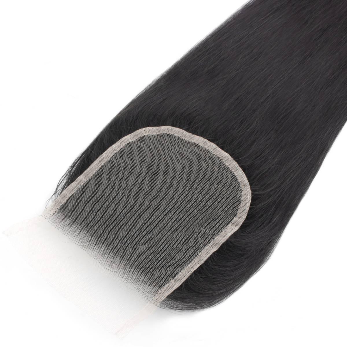 Brazilian Silky Straight 4x4 Transparent Lace Human Hair Closure - Natural Looking Hair Extension for Women | Perfect for Daily Wear, Styling & Special Occasions