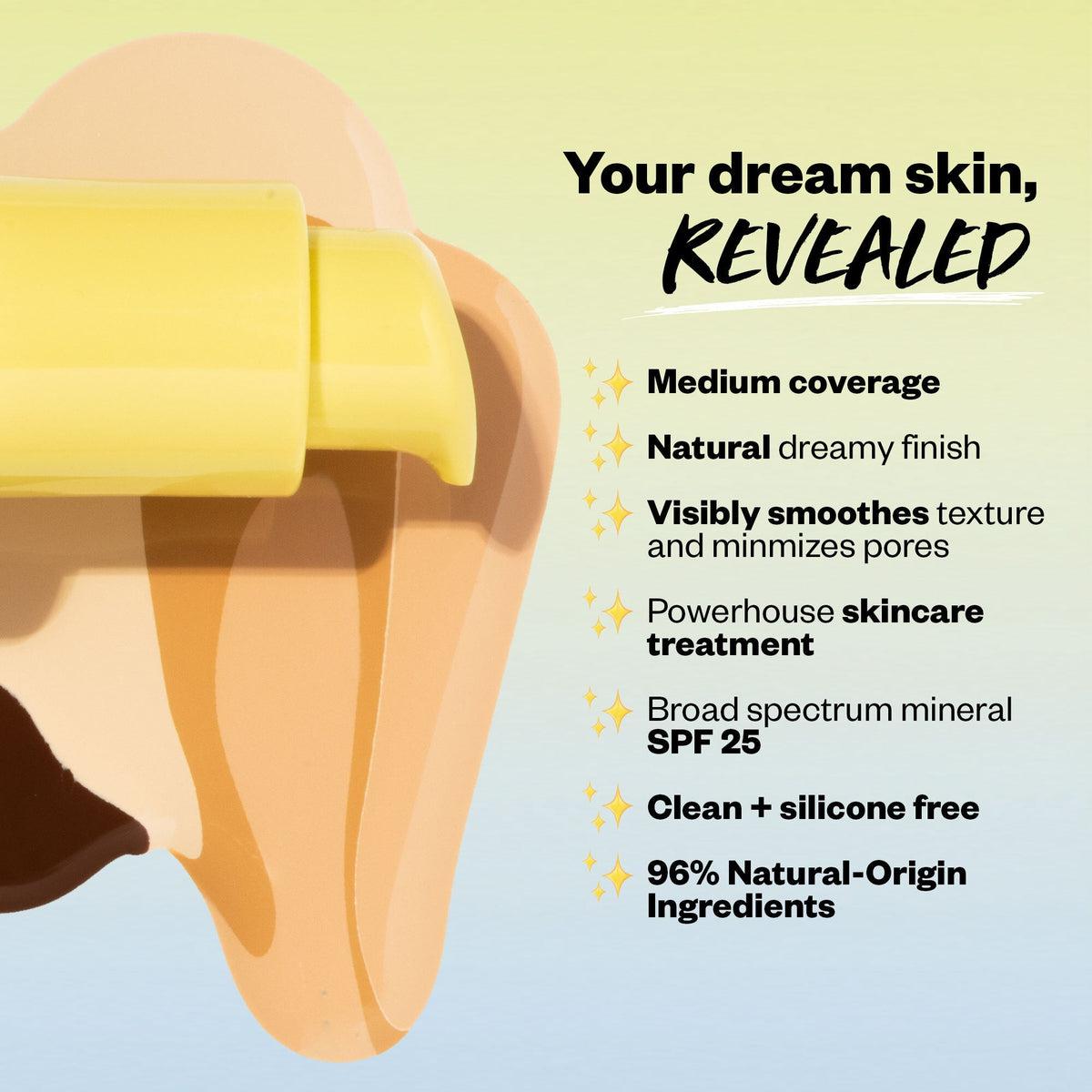 Revealer Skin Improving Foundation SPF 25 - Lightweight Liquid Makeup with Hydrating Formula for Flawless Coverage | Perfect for Daily Wear & Special Occasions