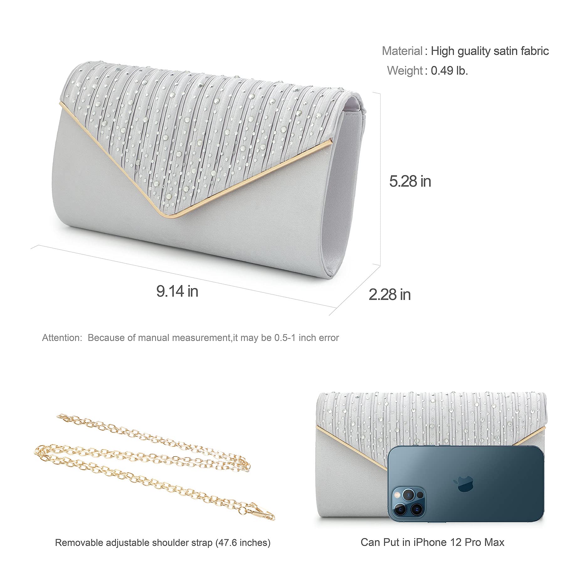 Mihawk Women's Evening Clutch Purses & Handbags - Elegant Party Bags for Weddings, Prom & Special Occasions
