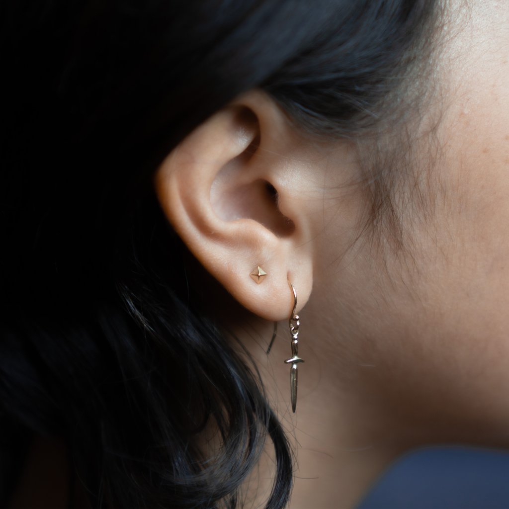 Debbie Pyramid Spike Stud Earrings for Women - Trendy Punk Gothic Jewelry - Perfect for Parties, Concerts & Everyday Wear