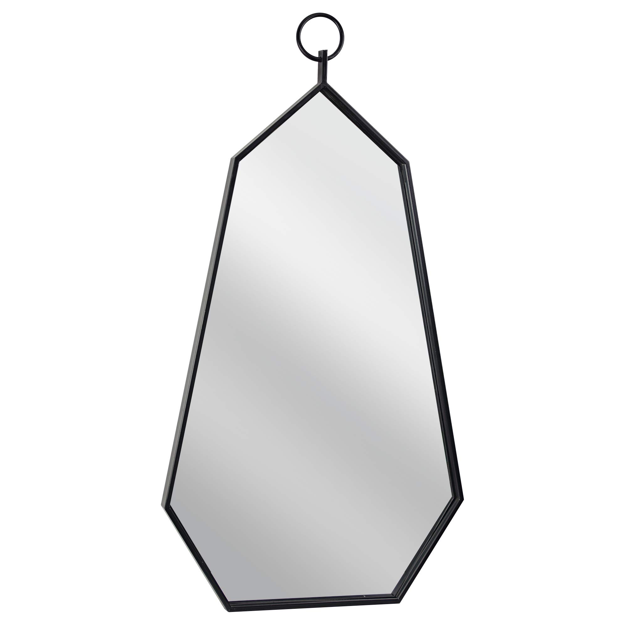 Modern Geometric Hanging Wall Mirror – Stylish Vanity Mirror for Bedroom, Bathroom, Living Room & Hallway – 46 x 24 Inches – Perfect for Home Decor, Accent Walls & Entryway Lighting