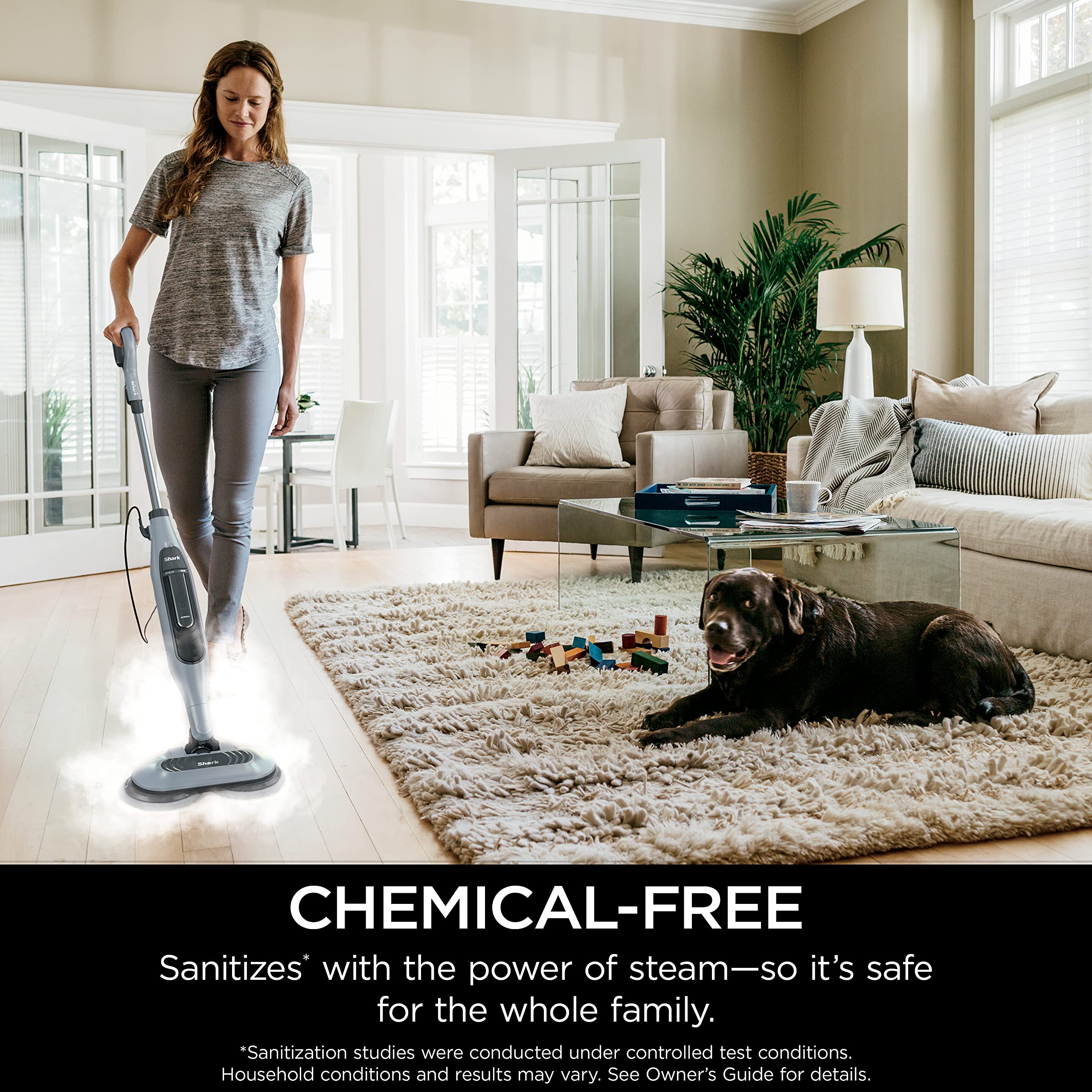 Shark S7000AMZ Steam Mop - All-in-One Steam & Scrub for Hard Floors | 6 Washable Pads & 2 Steam Modes | Sanitizes & Deep Cleans | Perfect for Kitchen, Bathroom & Tile Floors
