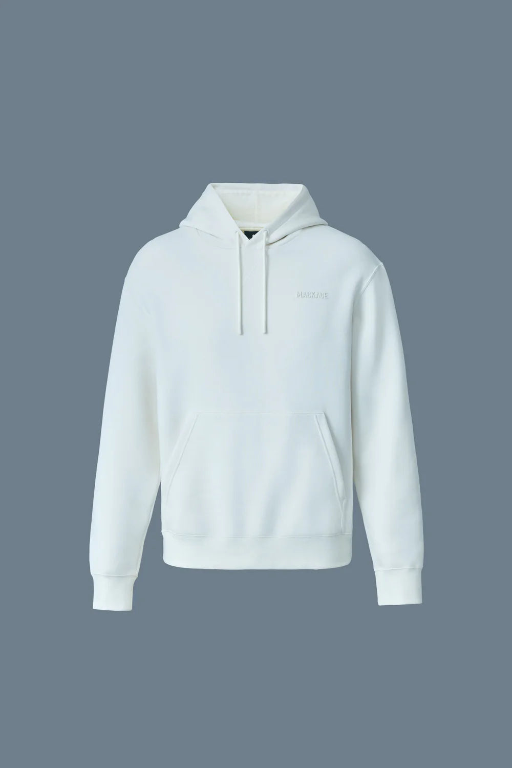 MACKAGE Kolton Double Face Jersey Logo Hoodie for Men & Women - Soft Fleece-Lined Pullover with Embroidered Logo - Perfect for Casual Wear, Gym & Outdoor Activities