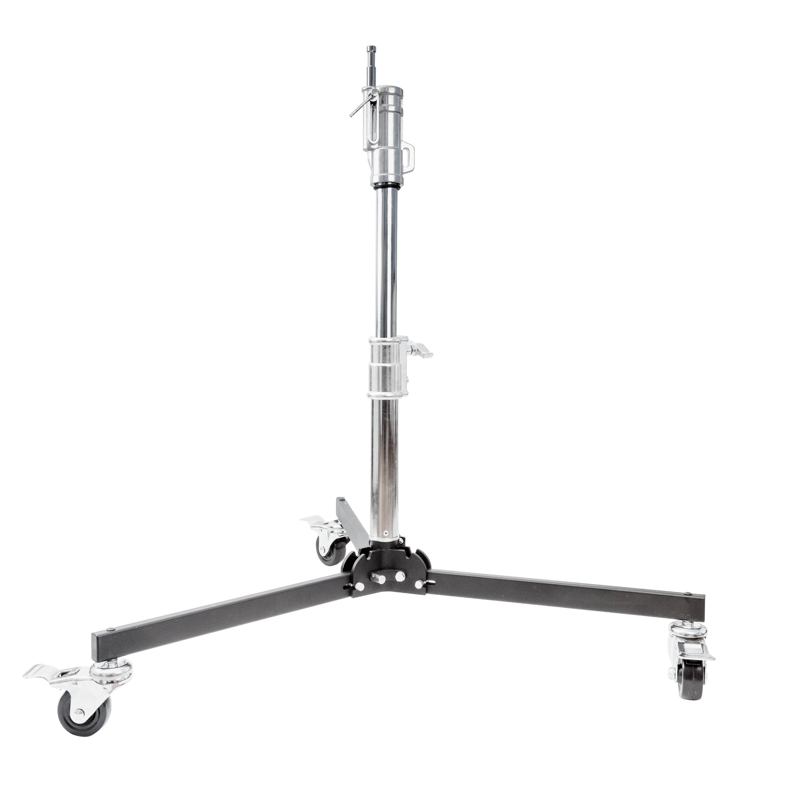 80-120cm Adjustable Foldable Wheeled Low Boy Tube Stand with Junior Combo Head - Perfect for Studio Photography, Music Videos & Live Performances