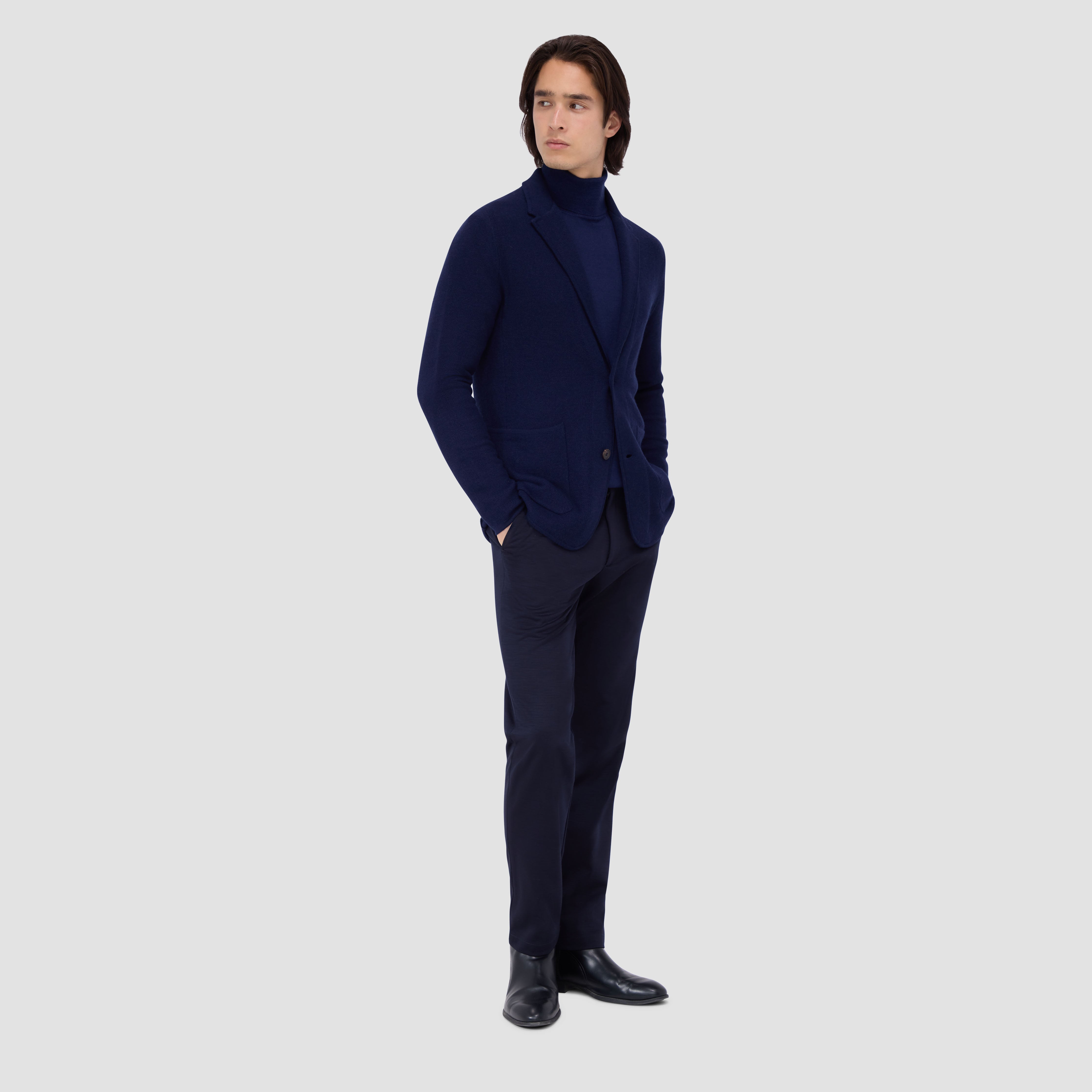 Honeycomb Stitch Two Button Knitted Blazer for Women - Elegant Office Cardigan & Casual Outwear - Perfect for Work, Dating & Fall Layering