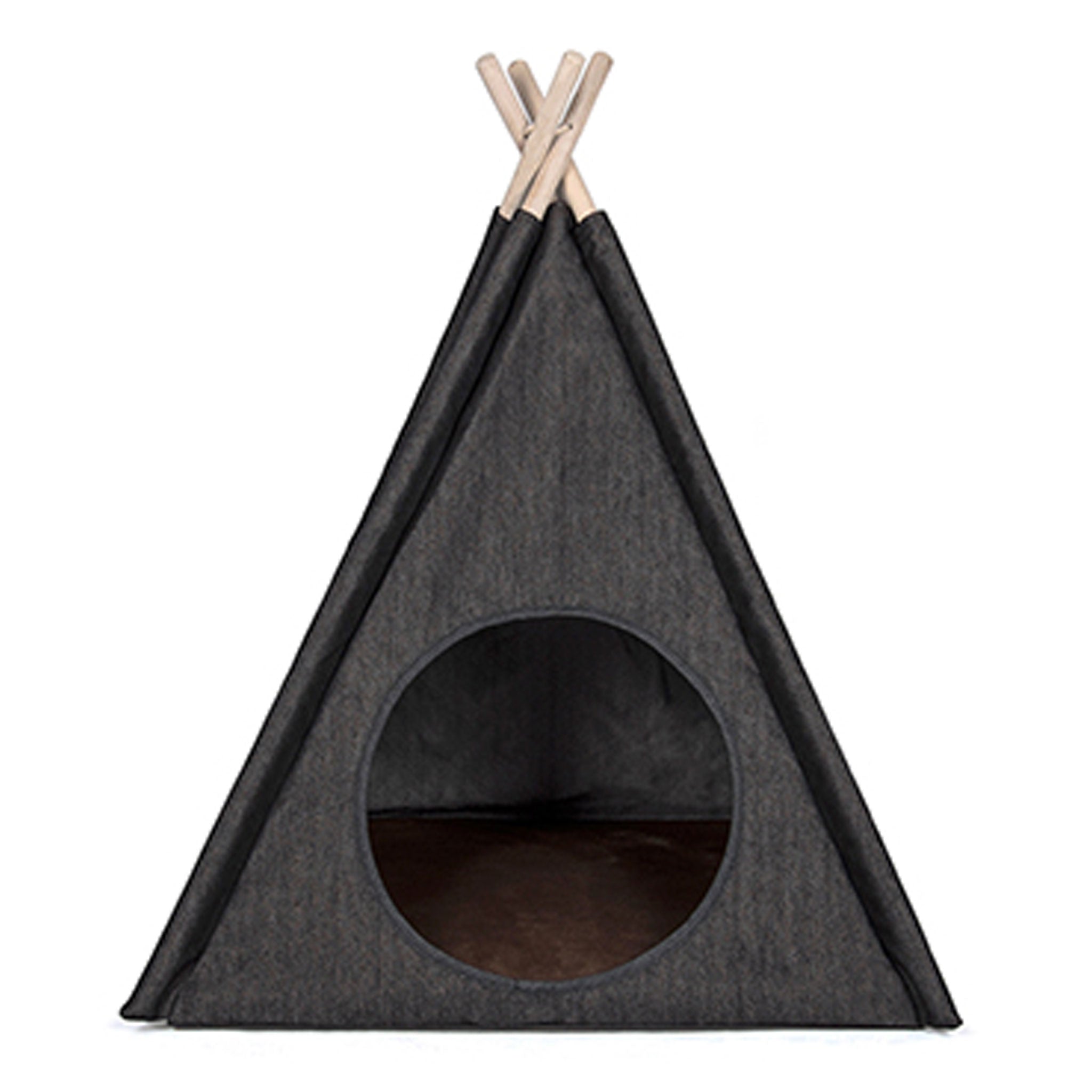 Urban Denim Teepee Tent for Dogs & Cats - Cozy Pet Bed with Breathable Fabric, Perfect for Indoor Play & Nap Time