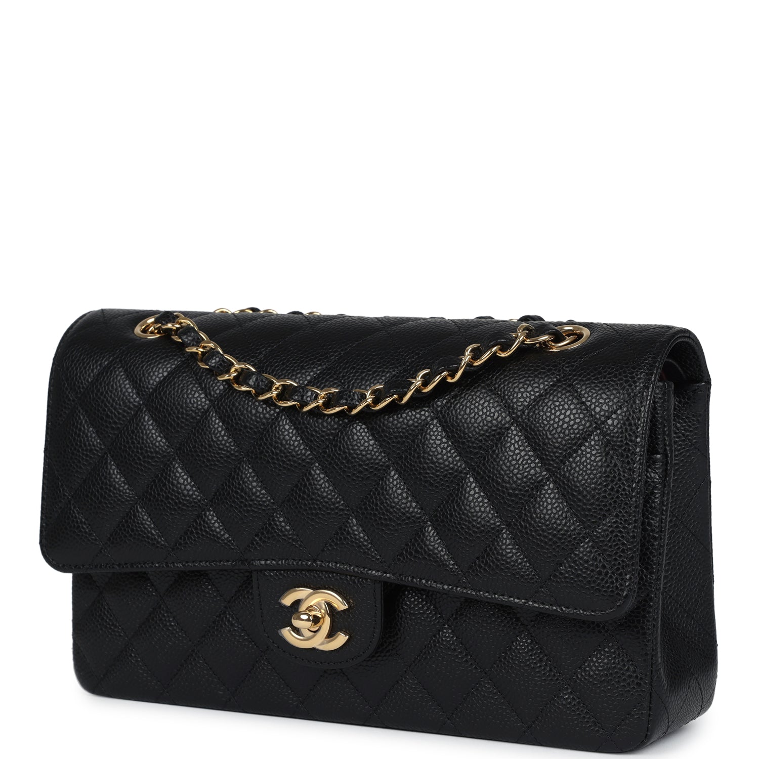 Chanel Medium Classic Double Flap Bag Black Caviar Gold Hardware - Luxury Designer Handbag for Women, Perfect for Work, Evening & Special Occasions