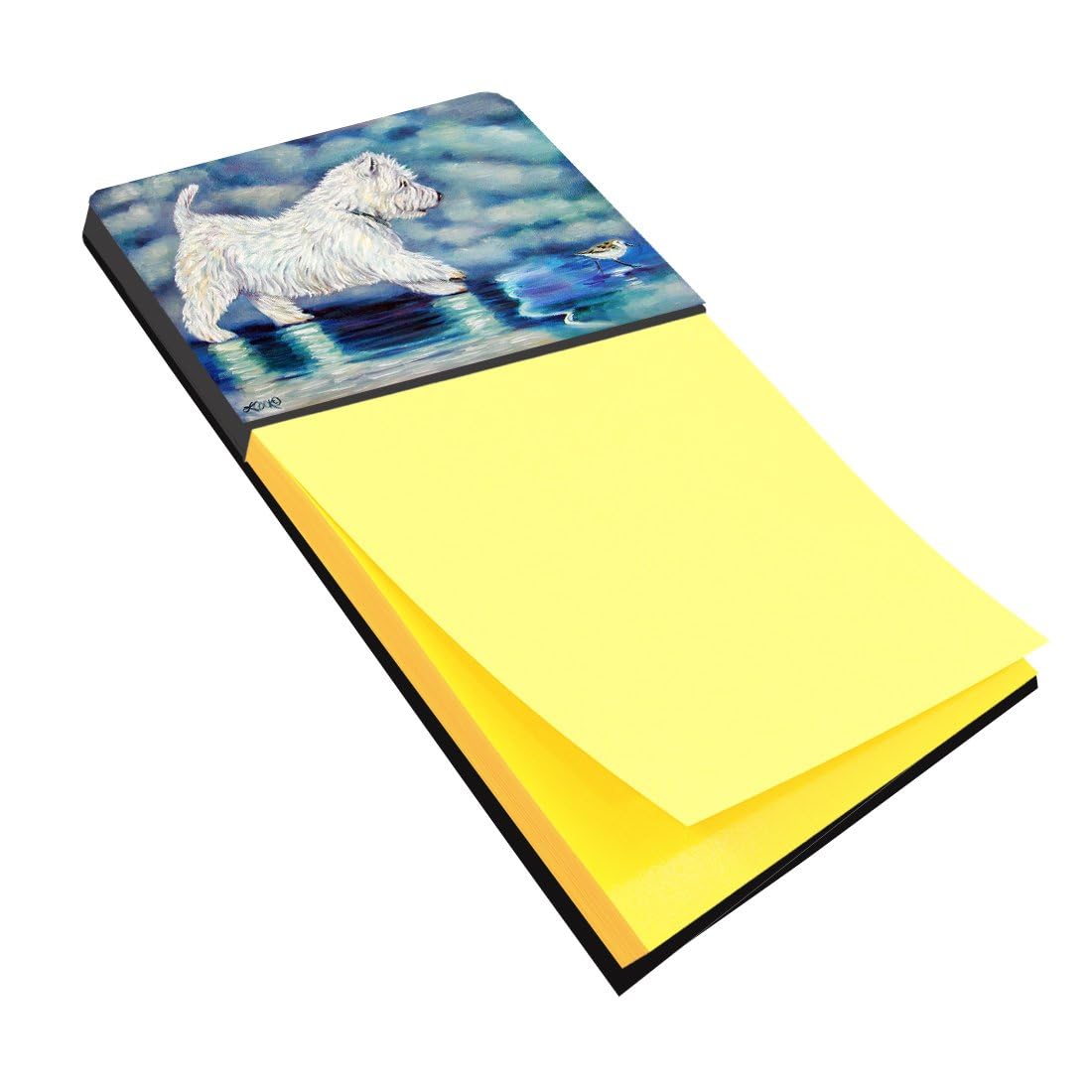 Caroline's Treasures Multicolor Desk Artwork Notepad Holder (7334SN) - Perfect for Office, Home & School Organization