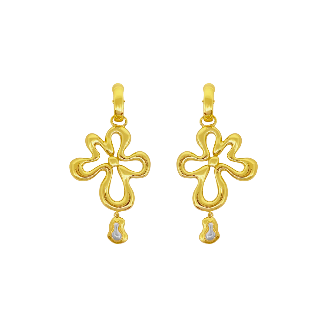 Elegant Gold Dahlia Earrings for Women - Perfect for Weddings, Parties & Special Occasions