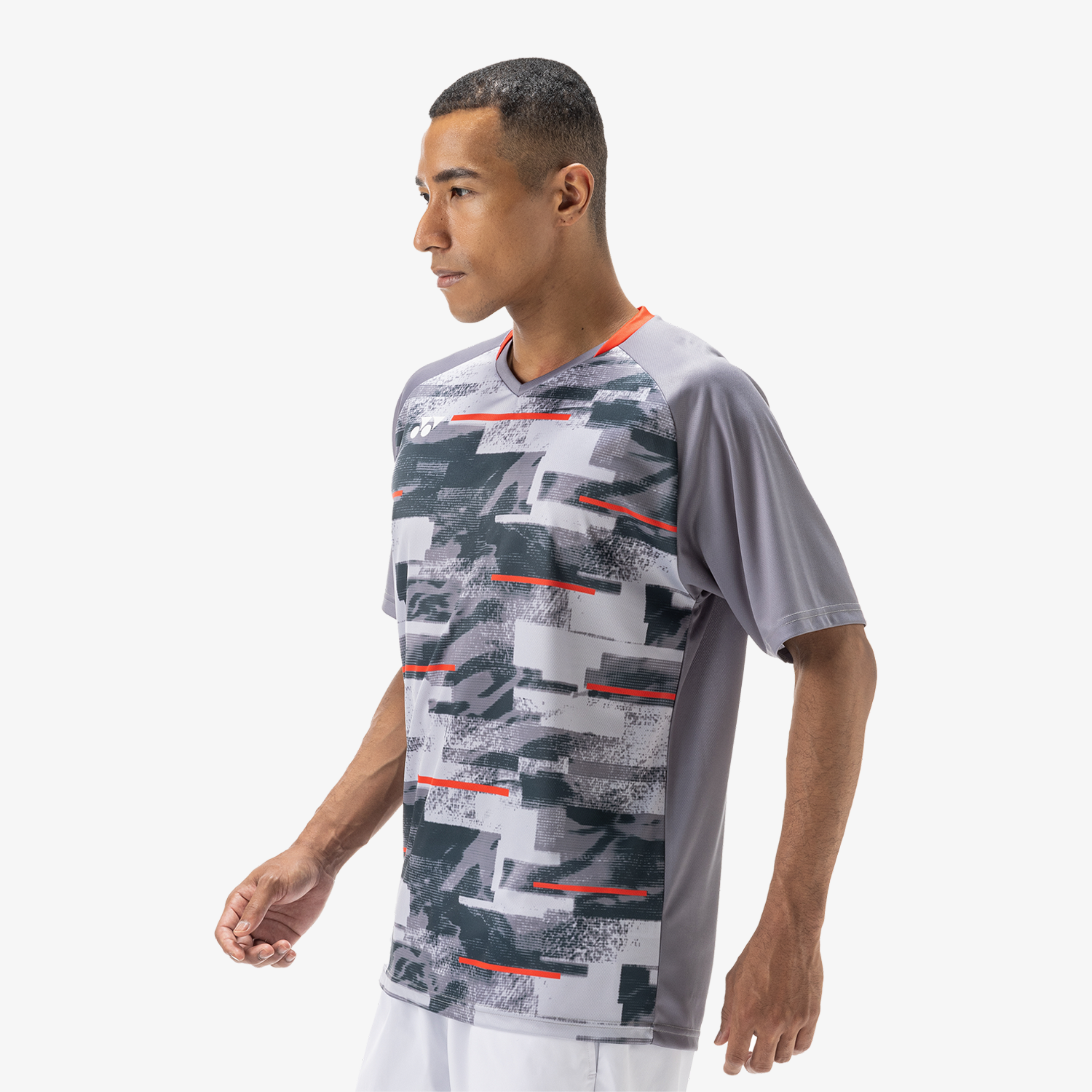 Yonex YM0034 Men's Crew Neck T-Shirt - Gray | Comfortable & Breathable Activewear for Tennis, Gym & Casual Wear