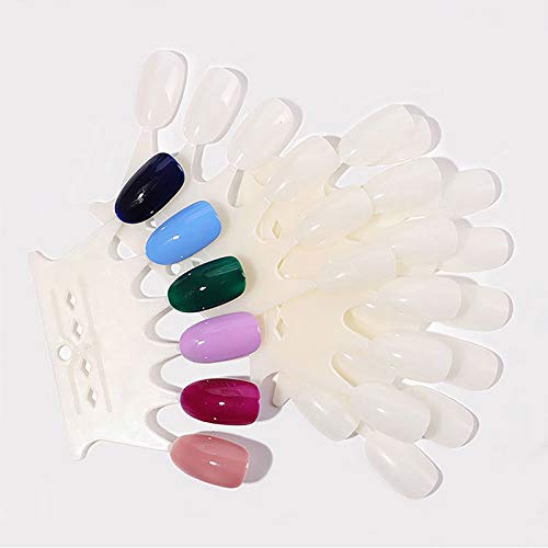Boxoon 10 Sheets Nail Color Display Card - DIY Nail Art Display Board for Salon & Home Use - Perfect for Nail Polish Swatches, Nail Tech Practice, and Nail Art Showcase