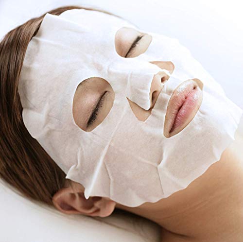 Myaka Yali Facial Mask Sheets - 100 Count Cotton Makeup Prep & Skin Cleansing Sheets (White) | Pre-Makeup Hydration & Deep Cleansing for Glowing Skin