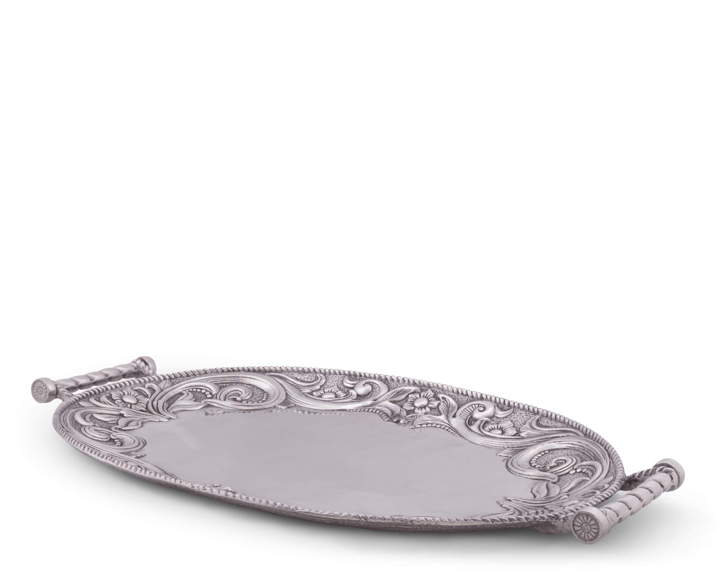 Arthur Court Aluminum Western Concho Pattern Serving Tray - 22.5