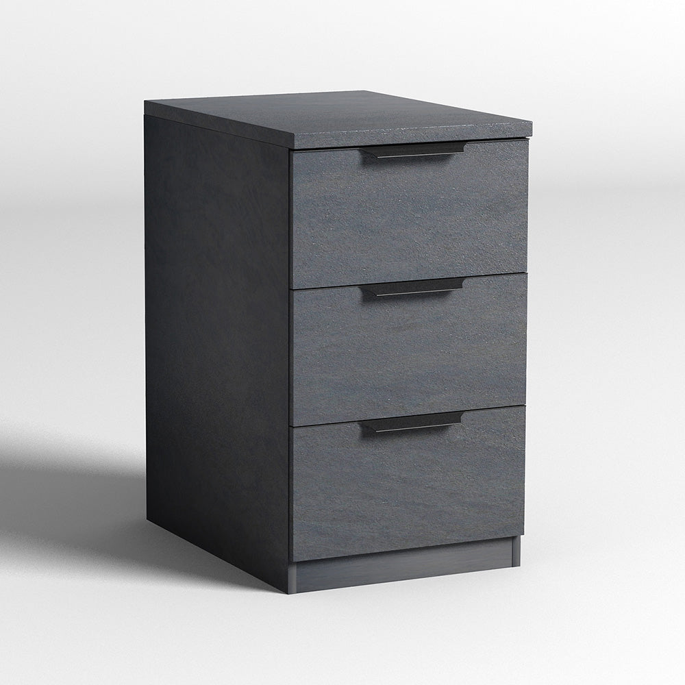 HALO Black Drawer Filing Pedestal Cabinet - Office Storage Organizer for Files, Documents & Supplies | Perfect for Home Office, Corporate Workspace & School Use