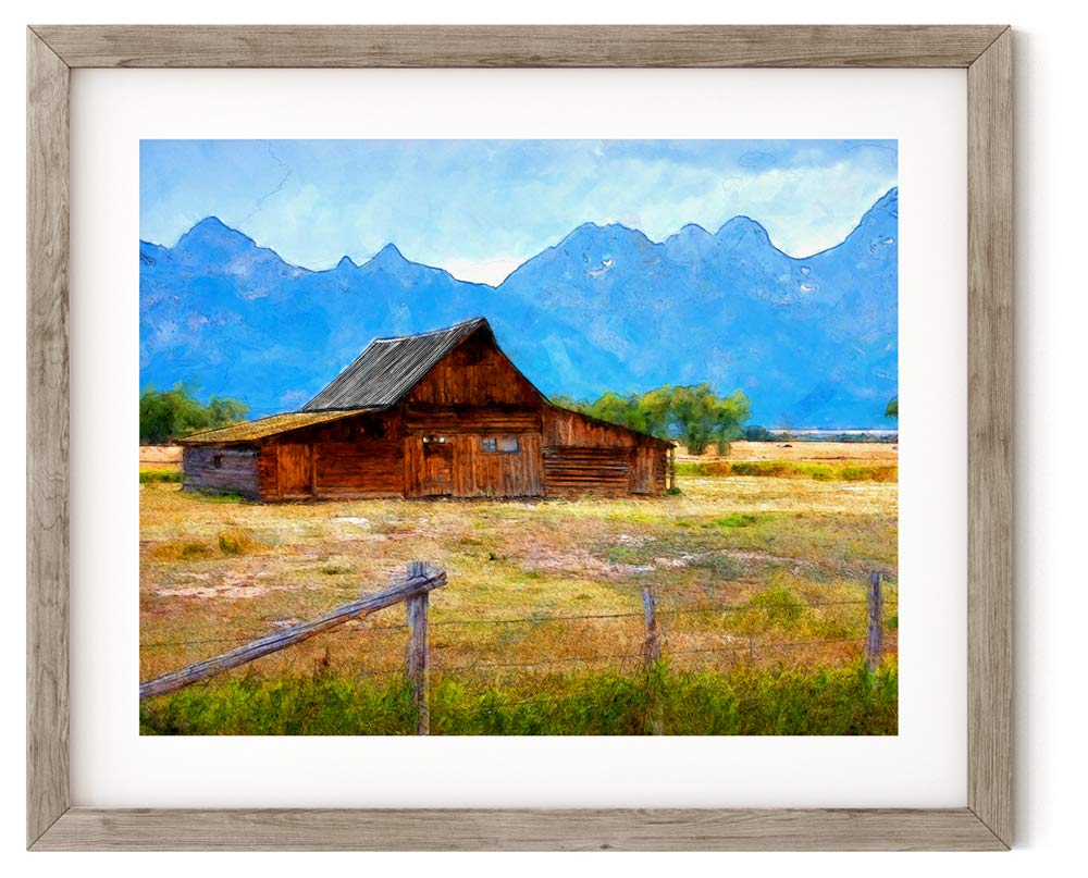 Keep Calm Collection Watercolor Canvas Print - Rustic Barn Wall Art 11x14 Unframed for Home Decor, Farmhouse Style Living Room, Bedroom & Office