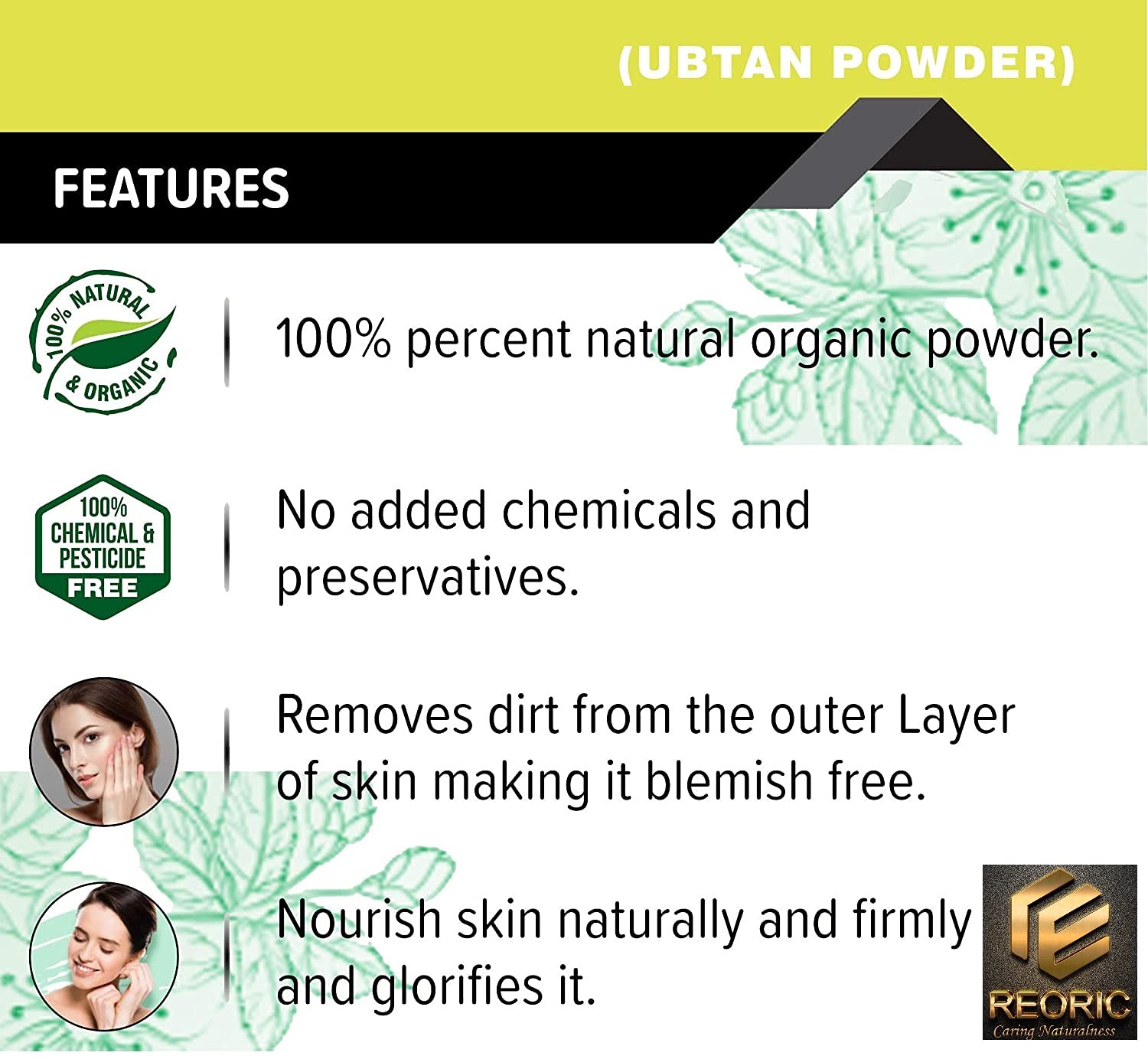 Organic Ubtan Powder for Skin Whitening & Brightening - 100g Detan Face Pack | Natural Glow Boost for Face & Body | Perfect for Bridal, Festive & Daily Skincare Routine