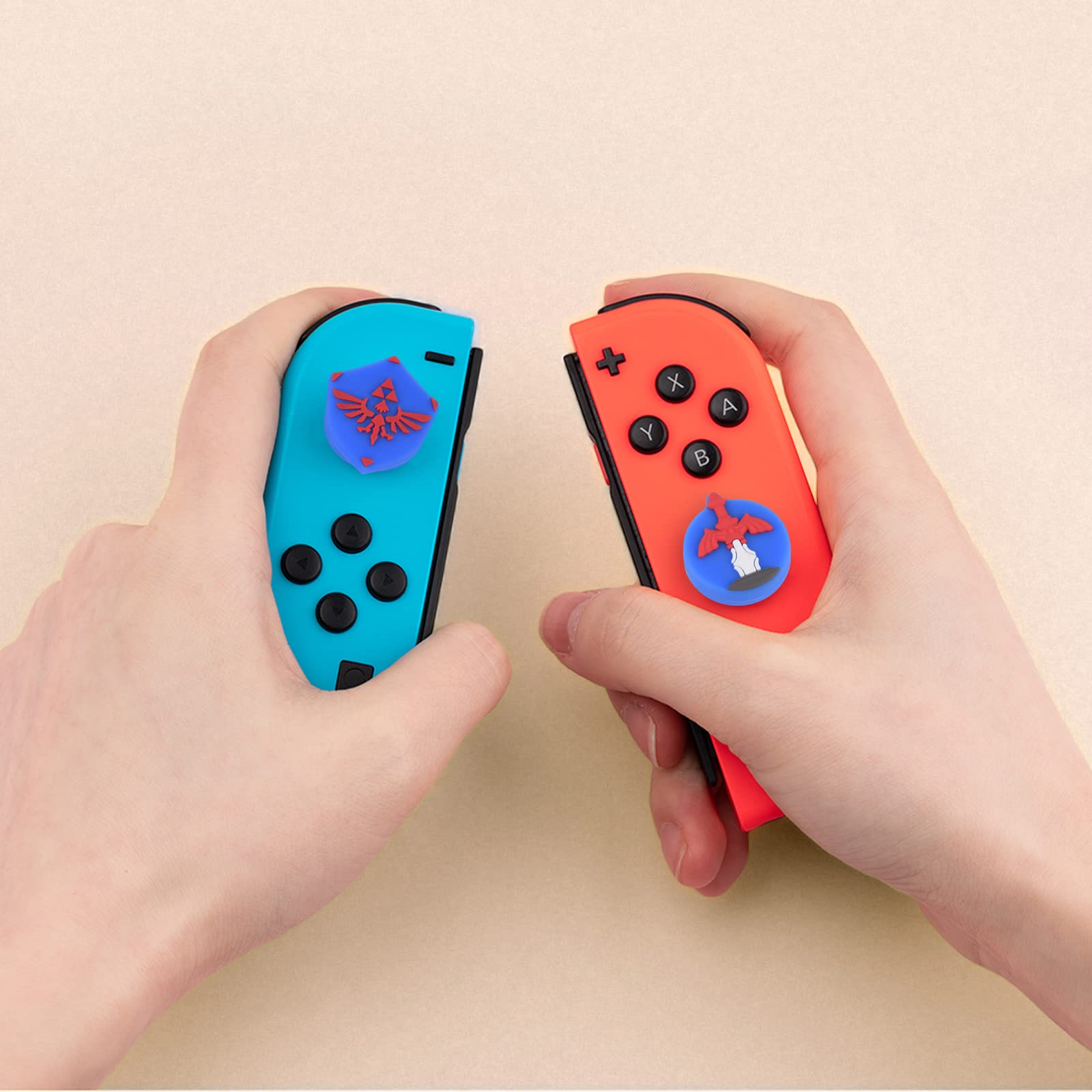DLseego Thumb Grip Cover for Nintendo Switch/Switch Lite/OLED - Anti-Slip Silicone Joystick Cap Compatible with Joy-Con Controllers (Blue) | Ergonomic Design for Enhanced Gaming Comfort & Precision