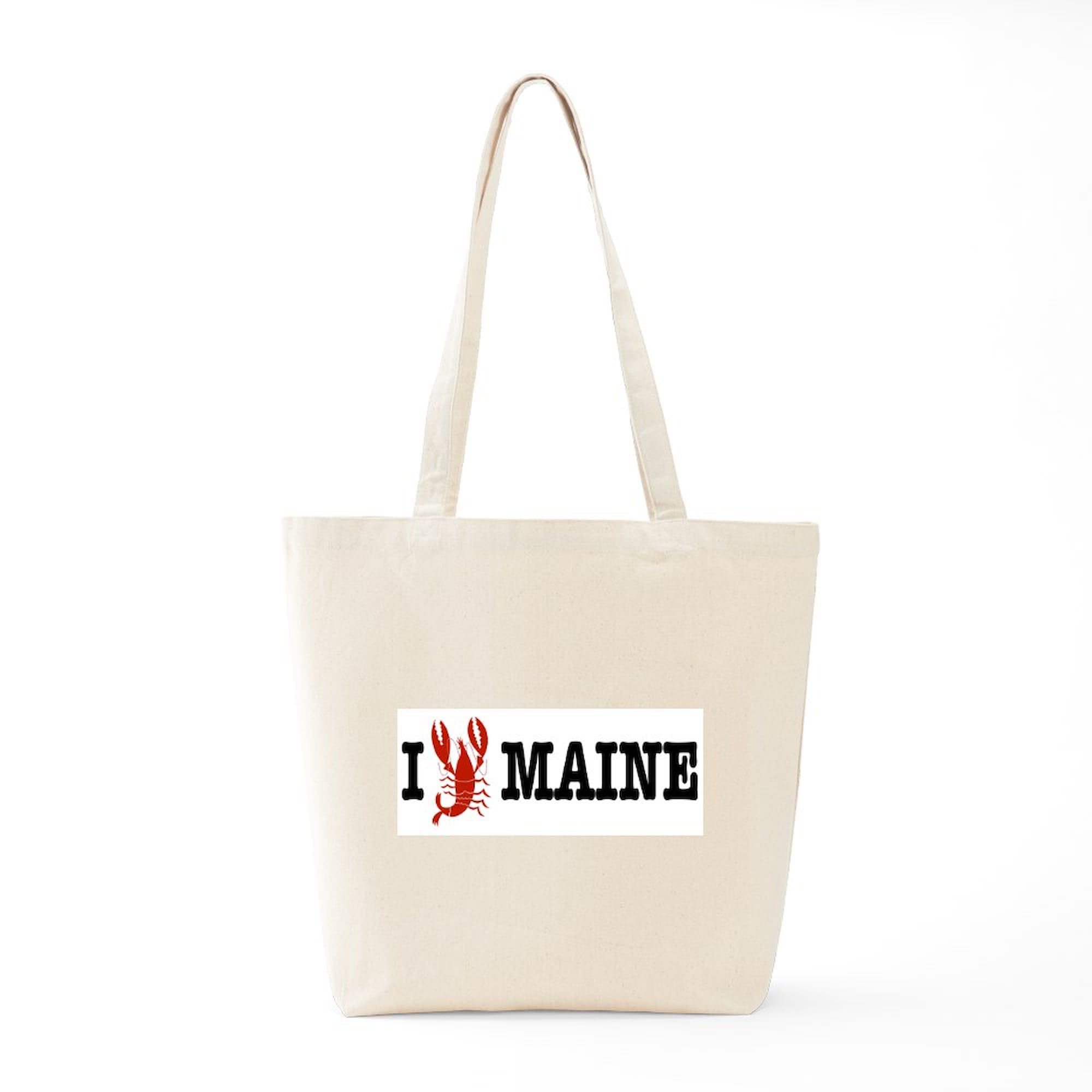 I Love Maine Tote Bag - Natural Canvas Reusable Shopping Bag for Groceries, Beach & Daily Use | Eco-Friendly & Durable