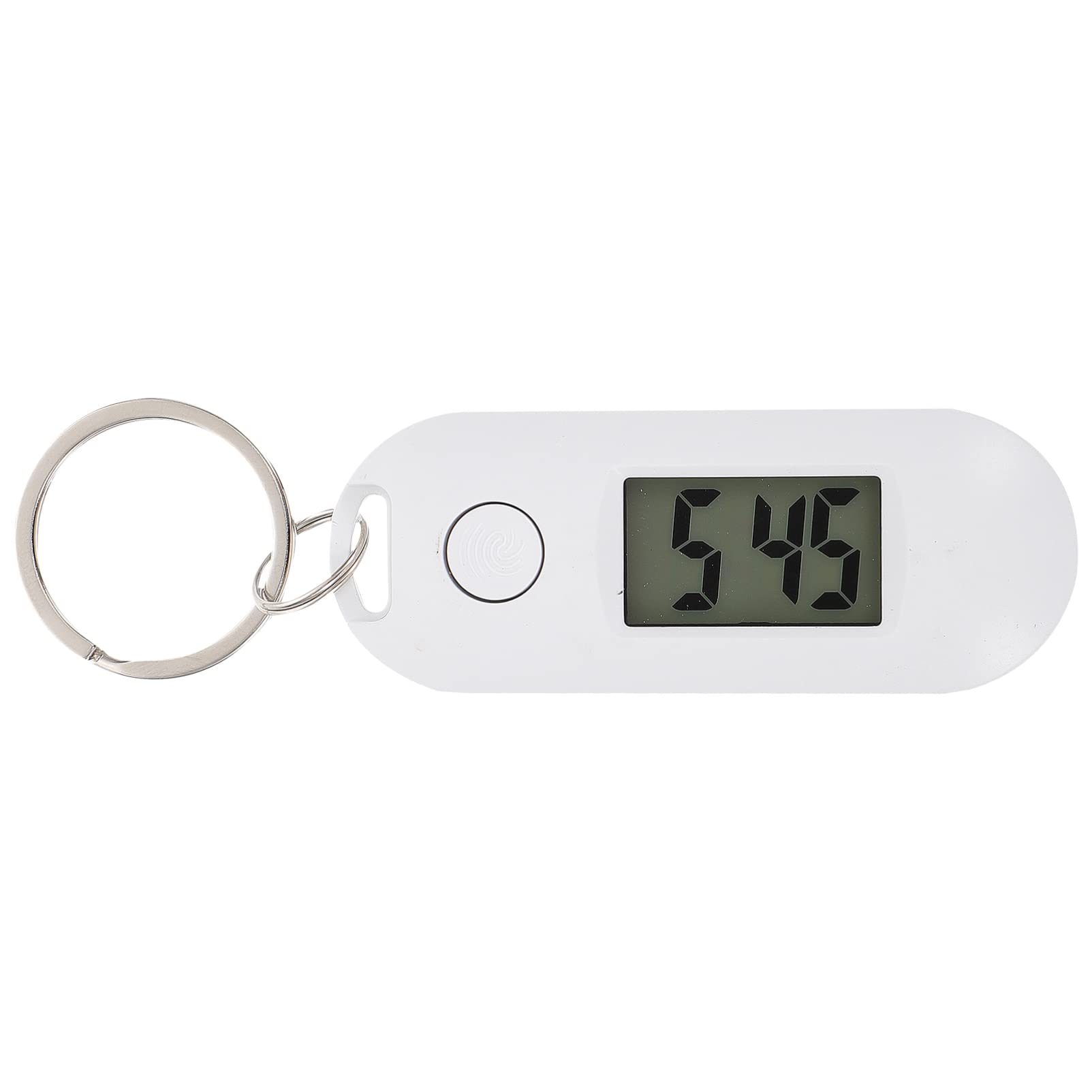ULTECHNOVO Mini Digital Pocket Watch with Chain - Clip On Keychain Watch for Students, Backpacks & Travel Accessories - Stylish White Electronic Key Ring Watch for Gifts & Everyday Use