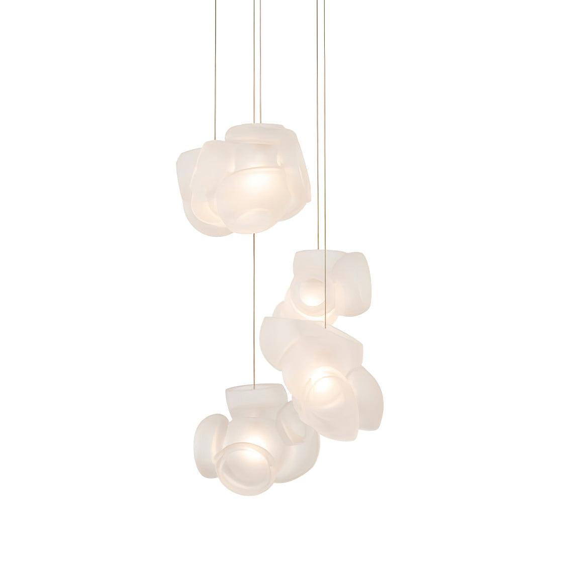 Modern Bubbles Cluster Pendant Light - 6-Light Chandelier for Dining Room, Kitchen Island, Living Room & Bedroom - Elegant Glass Bubble Ceiling Lighting Fixture