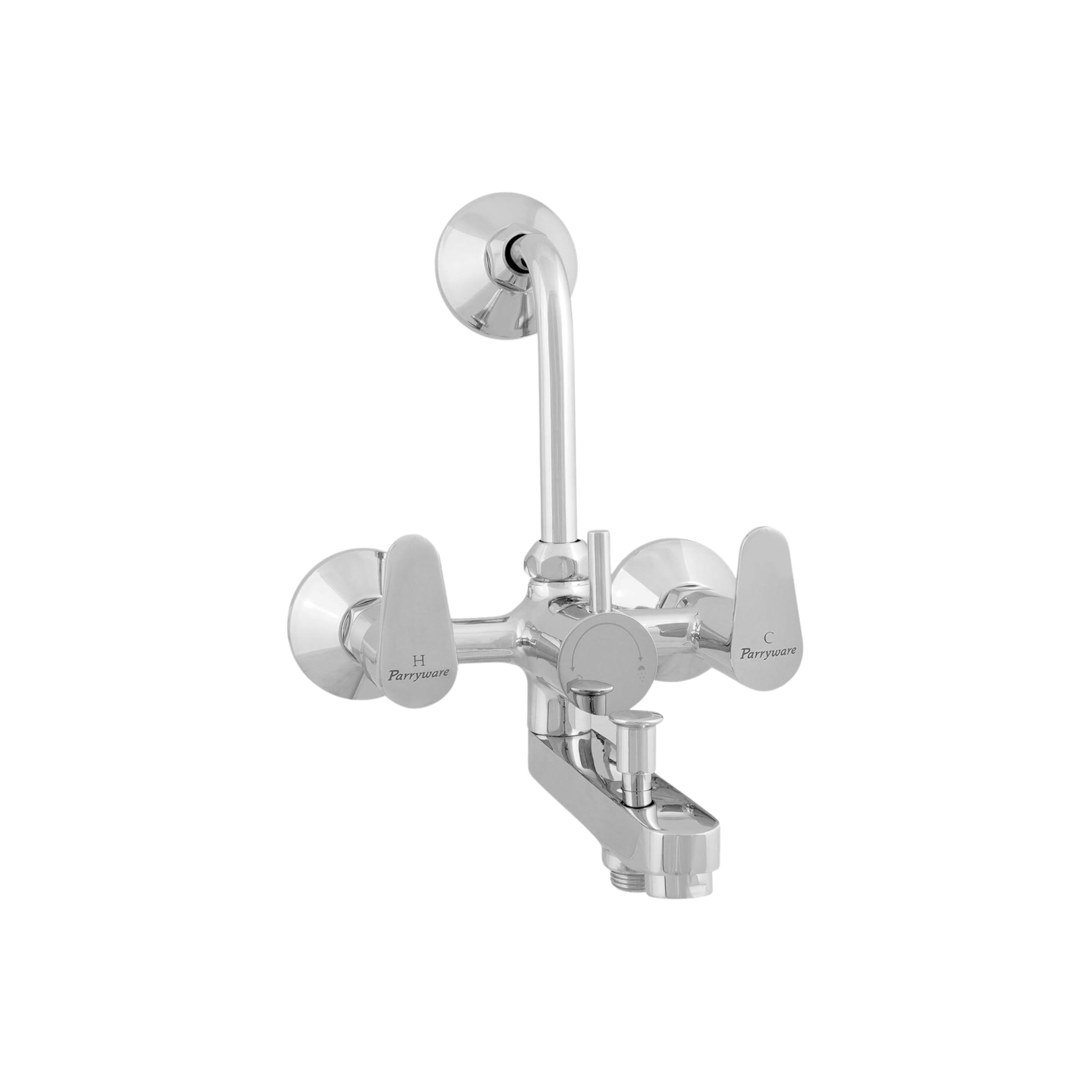 Parryware UNO Wall Mixer 3-in-1 - Wall Mounted Bathroom Mixer Faucet with Honeycomb Aerator, Chrome Finish (Model T5017A1) | Perfect for Modern Bathrooms, Showers & Vanities | Water-Saving & Stylish Design