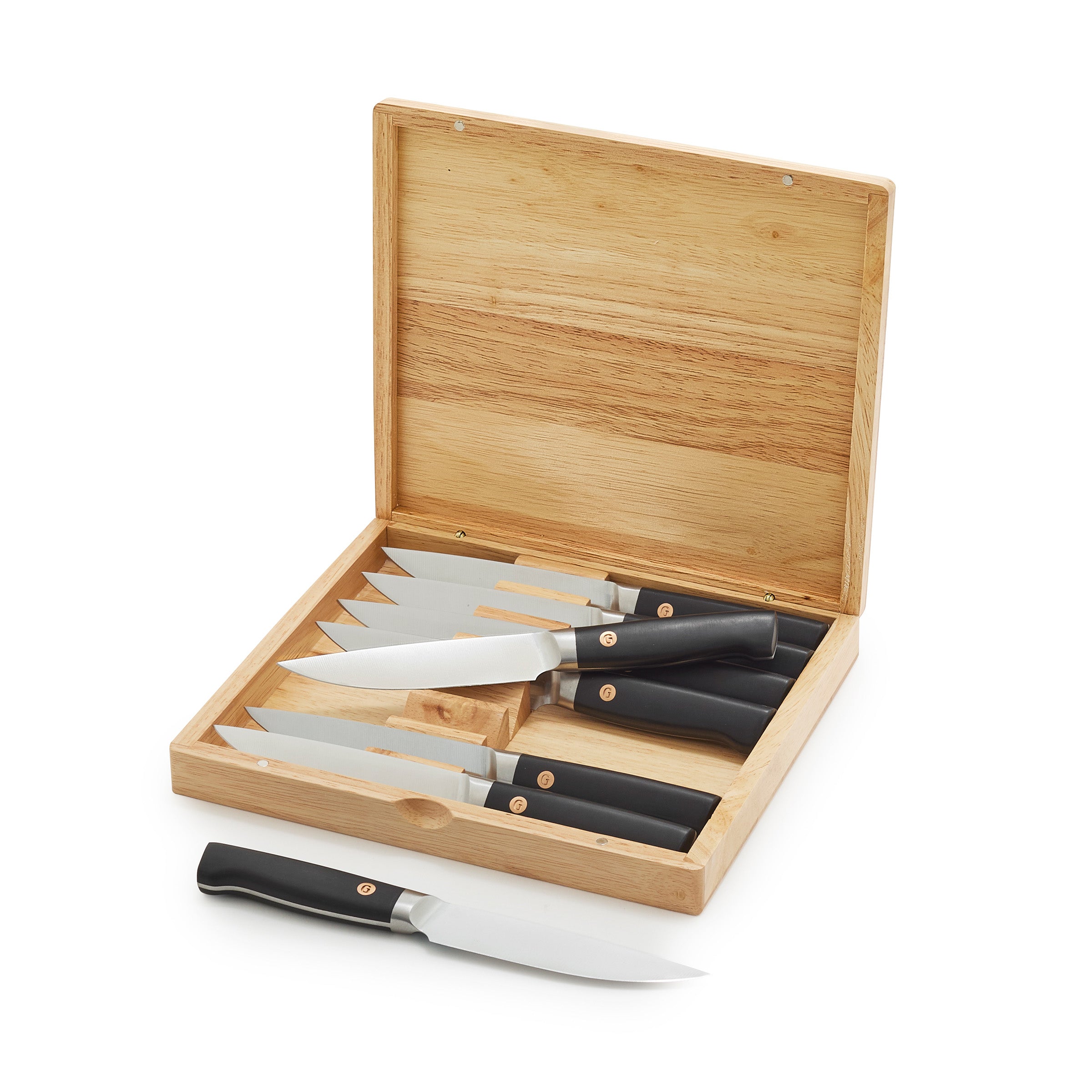 Premium 8-Piece Steak Knife Set by Elite Cutlery - Razor Sharp Serrated Blades, Ergonomic Handles - Perfect for Steak Dinners, BBQ Parties & Fine Dining