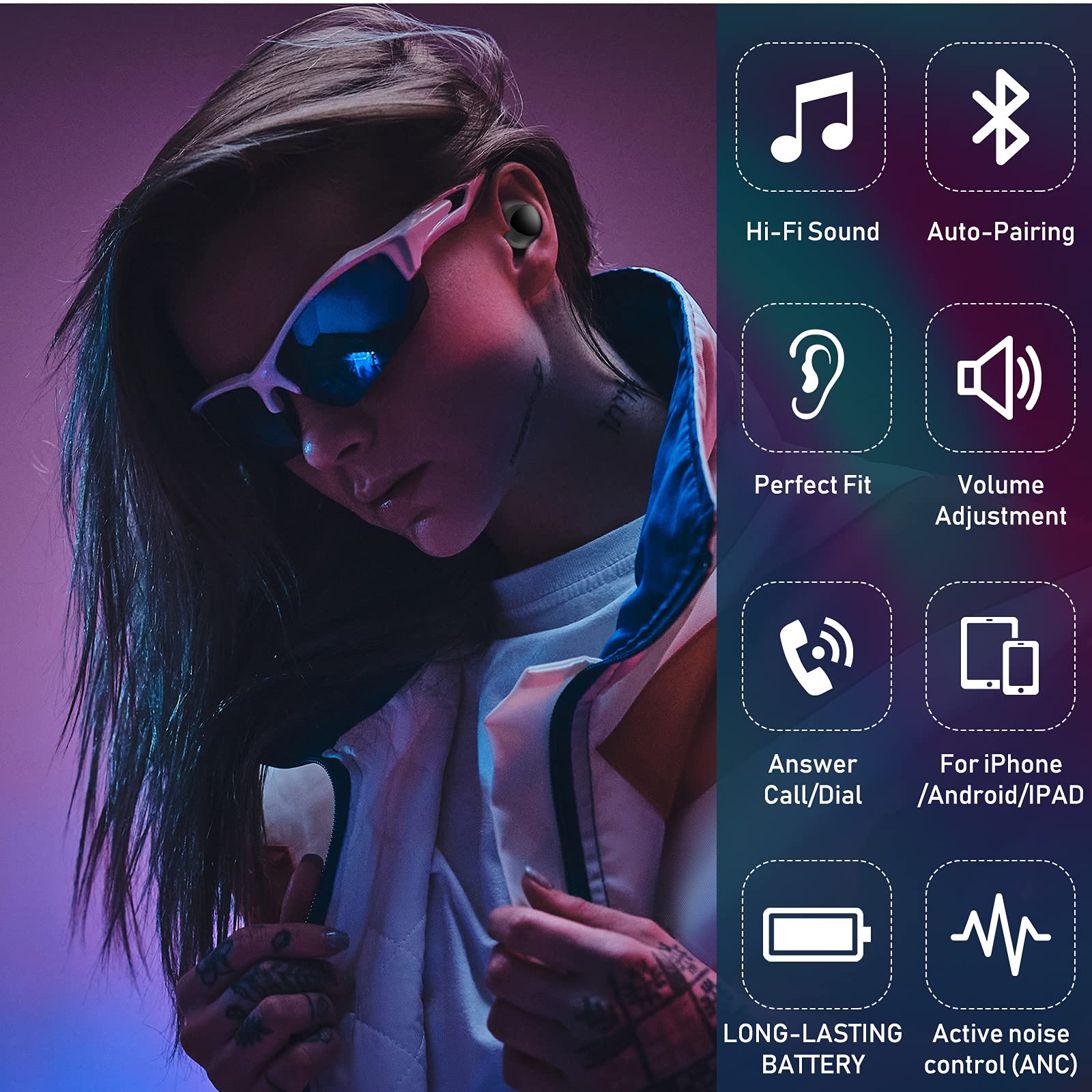 Urbanx Street Buds Plus True Wireless Earbuds for Samsung Galaxy A42 5G - Bluetooth Headphones with Hands-Free Controls & Noise Cancellation - Black (US Version with Warranty) - Perfect for Commuting, Workouts & Gaming