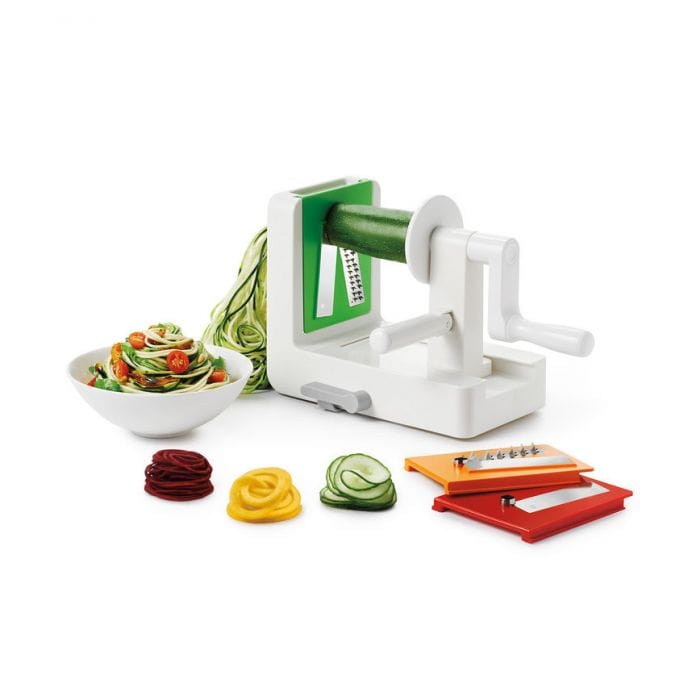 OXO Spiralizer Vegetable Slicer - 5-Blade Spiral Vegetable Cutter for Zucchini, Carrots & Potatoes - Perfect for Healthy Noodles, Salads & Meal Prep