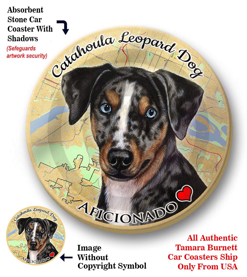 Catahoula Leopard Dog Coaster - Absorbent Ceramic Cup Holder for Pets & Cars (2.65