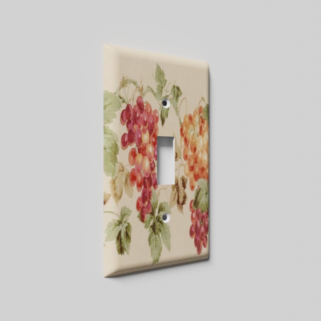 Grape Decorative Light Switch Cover - Single Toggle Plate for Home Decor