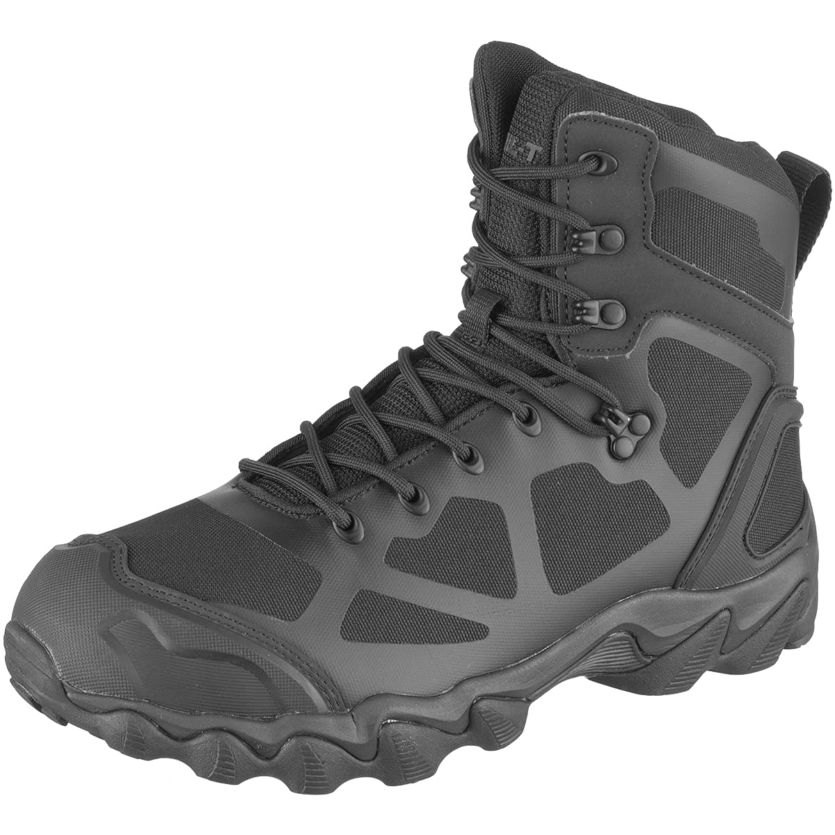 Mil-Tec Men's Tactical Chimera High Boots - Black Military Combat Boots for Outdoor Hiking, Work & Adventure