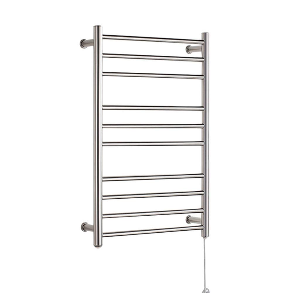 RDREAM Wall Mounted Electric Towel Warmer with Thermostat - 10-Bar Heated Towel Rack & Drying Rack for Bathroom - Circle Design - Perfect for Spa-Like Luxury at Home, Hotel Style Bathroom Upgrade, Gift for Housewarming & New Homeowners