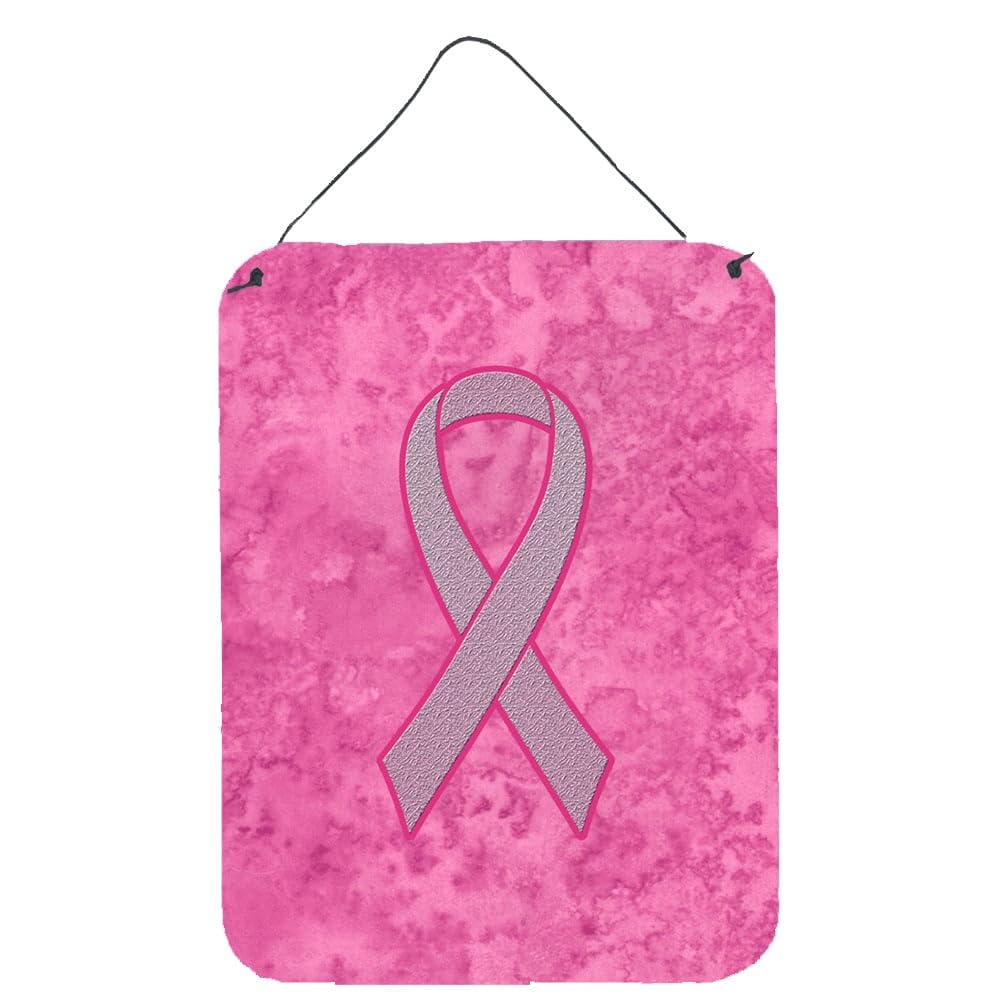 Breast Cancer Awareness Pink Ribbon Metal Wall Sign - 12x16 Inch Aluminum Decor for Kitchen, Bathroom, Bar & Front Door - Inspirational Home & Office Wall Art - Perfect for Awareness Campaigns & Support Displays