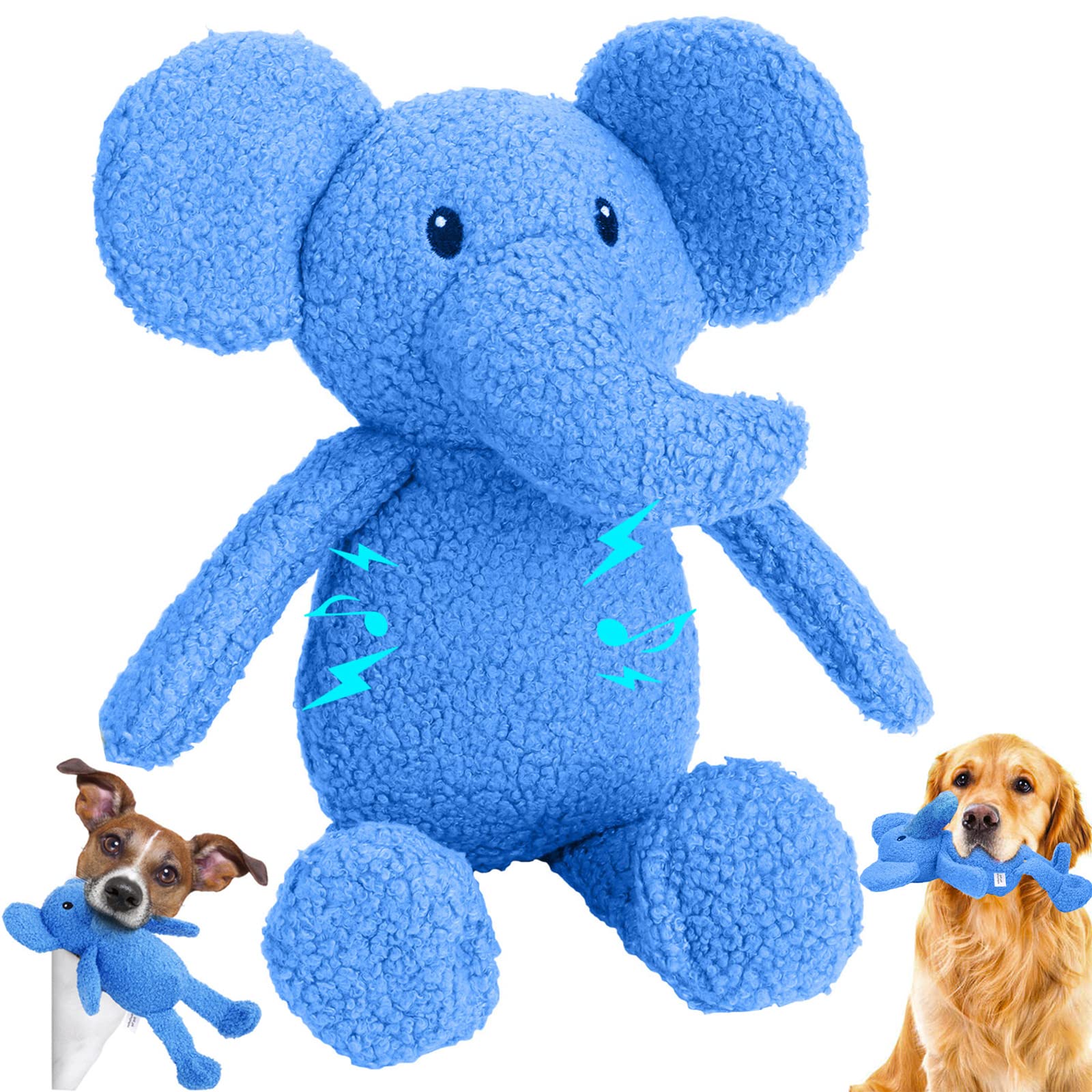 Durable 3-Layer Stuffed Dog Toys for Aggressive Chewers - Large Chew Proof Plush Toy with Squeaker for Small, Medium & Big Dogs - Soft Puppy Teething Toy for Boredom Relief & Dental Cleaning | Perfect for Playtime, Training & Anxiety Relief
