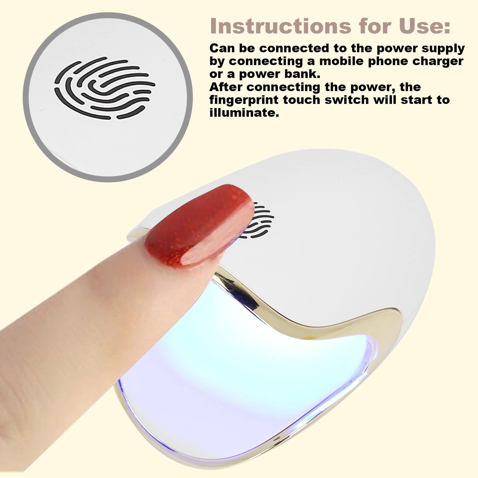 Mini Portable LED Nail Dryer - Fast Curing UV/LED Gel Polish Lamp for Professional & Home Manicures | Perfect for Gel Nails, Extensions & Acrylics | Compact Travel-Friendly Design