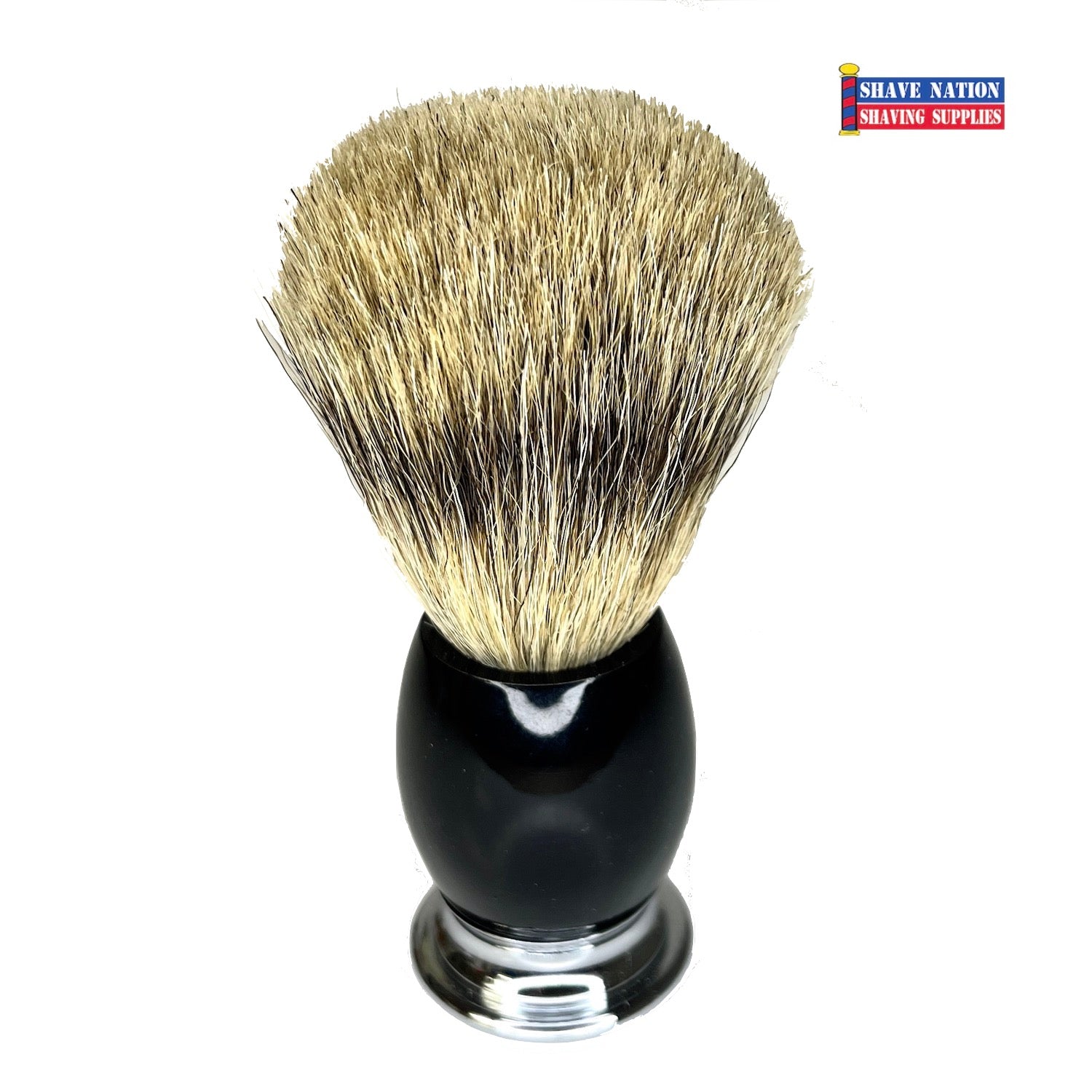 Premium Shaving Brush - Pure Badger Hair & Chrome Handle for Men's Wet Shaving | Perfect for Traditional Shaving Kits & Grooming Gifts