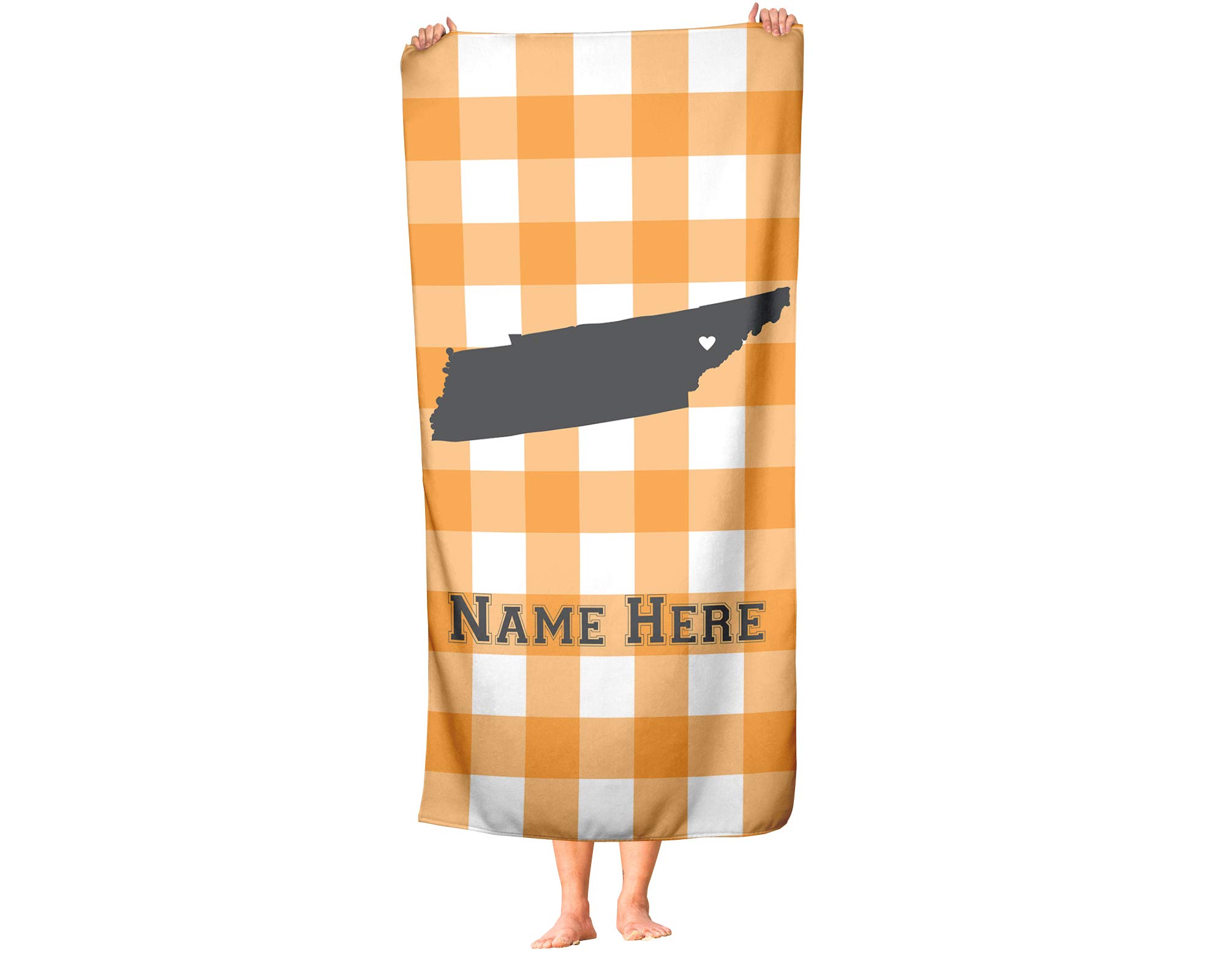 Custom Knoxville Tennessee State Pride Beach & Bath Towel - Personalized Medium & Large Towels for Adults, Kids, College Football & Basketball Fans - Perfect for Pool, Beach, Gym & Game Day Decor