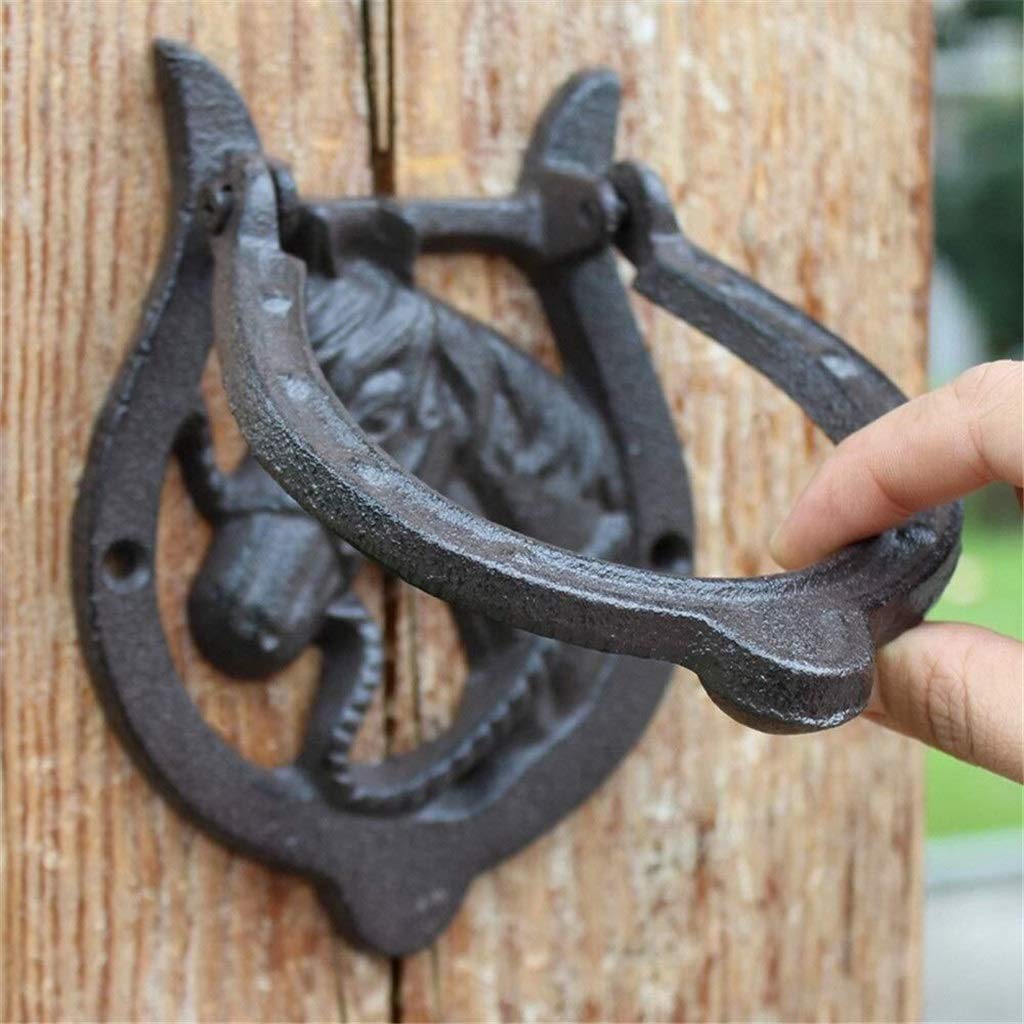 Vintage Horse Head Door Knocker - Heavy Duty Cast Iron Rustic Door Handle for Country Homes, Farmhouses & Townhouses - Perfect for Front Door Decor & Western Style Entryways